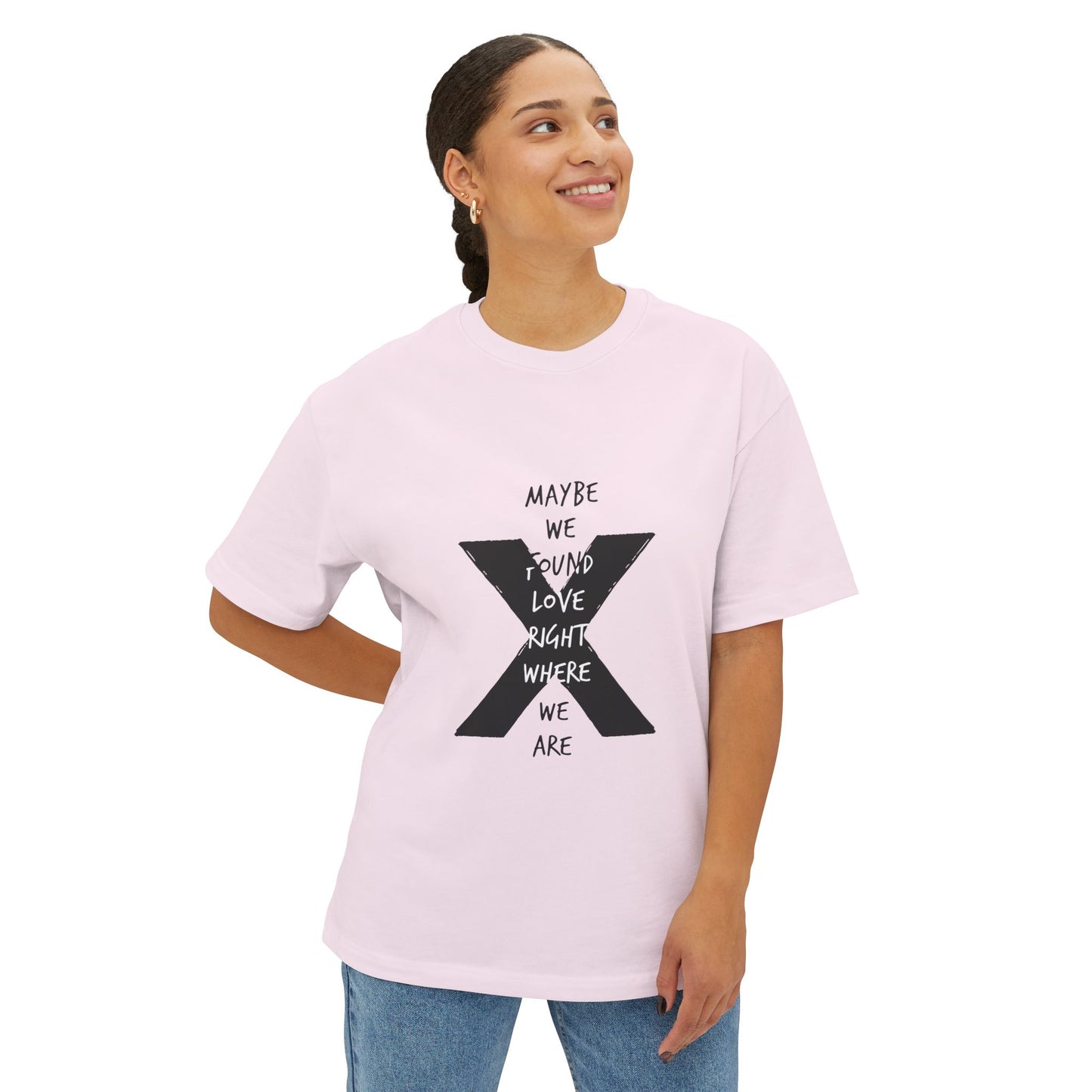 Abstract Paw and Brush Stroke Oversized Boxy Tee