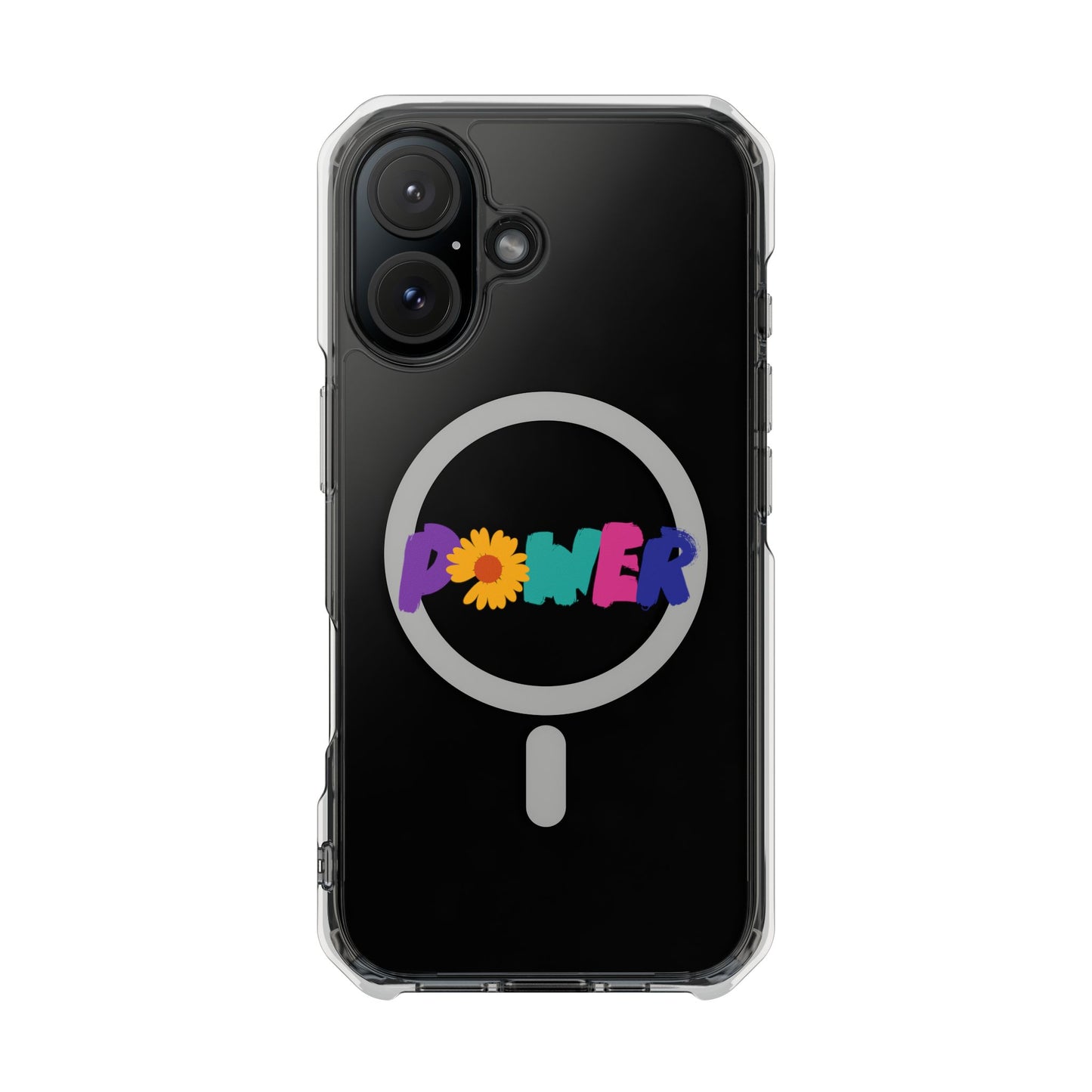 Retro Flower Power Color Pop Magnetic Clear Impact Case