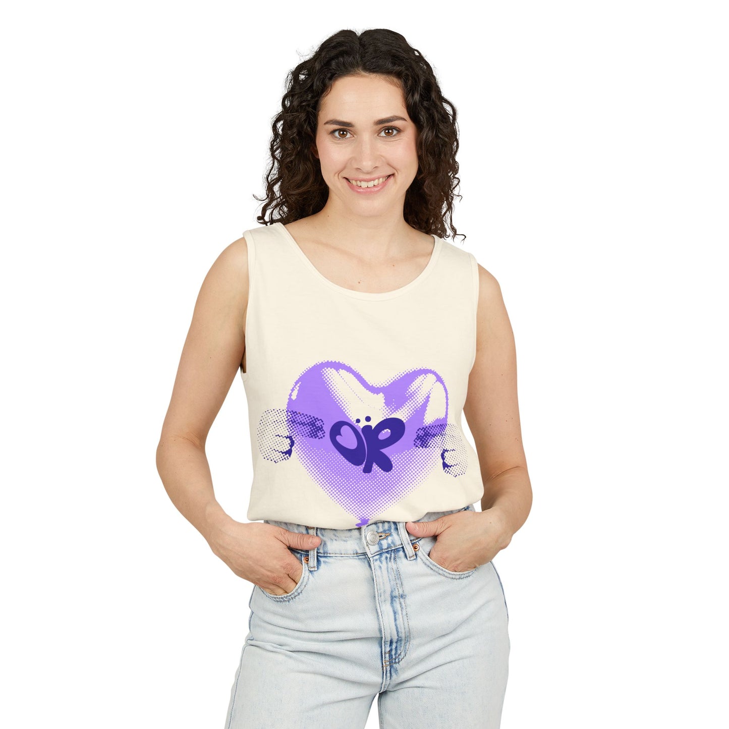 Heart Balloon OR Pop Art-Dyed Tank Top