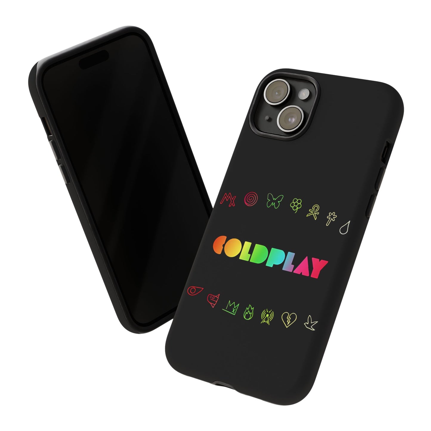 Premium Tough Case for iPhone 12 to 16 Pro Max Showcasing Coldplay’s Signage