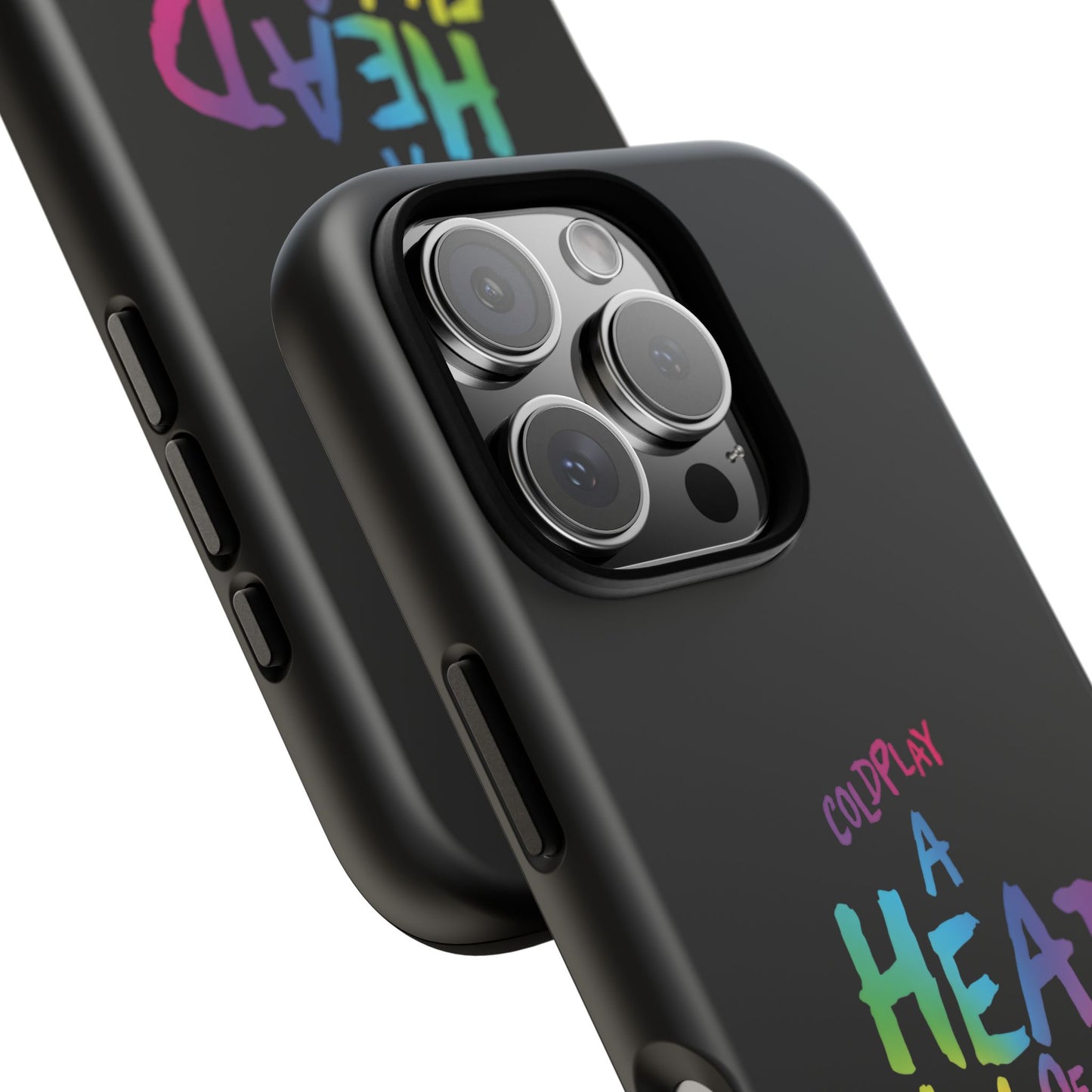 Premium Tough Case for iPhone 12 to 16 Pro Max Showcasing Coldplay’s Iconic A Head Full of Dreams