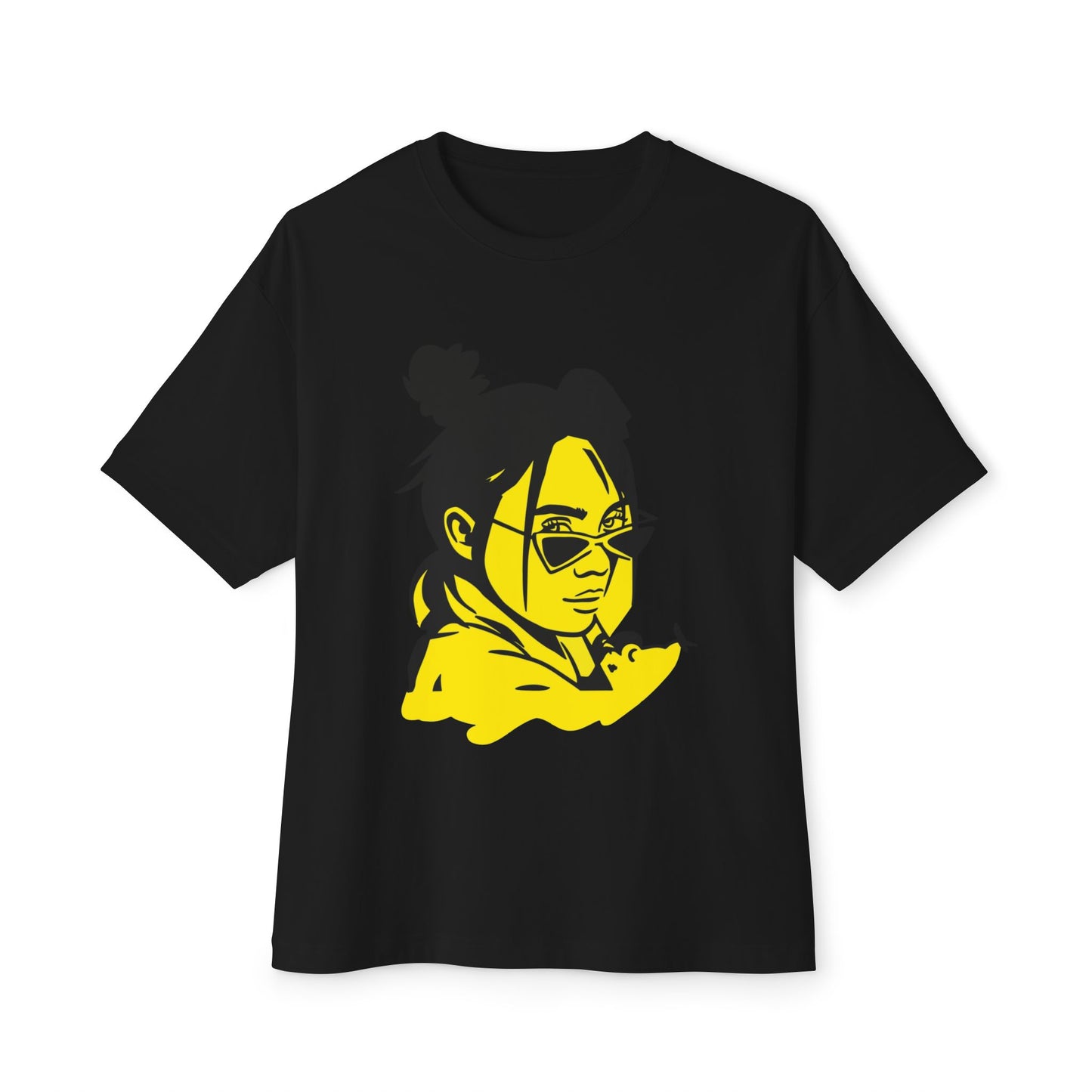 Neon Mood Portrait Unisex Oversized Tee