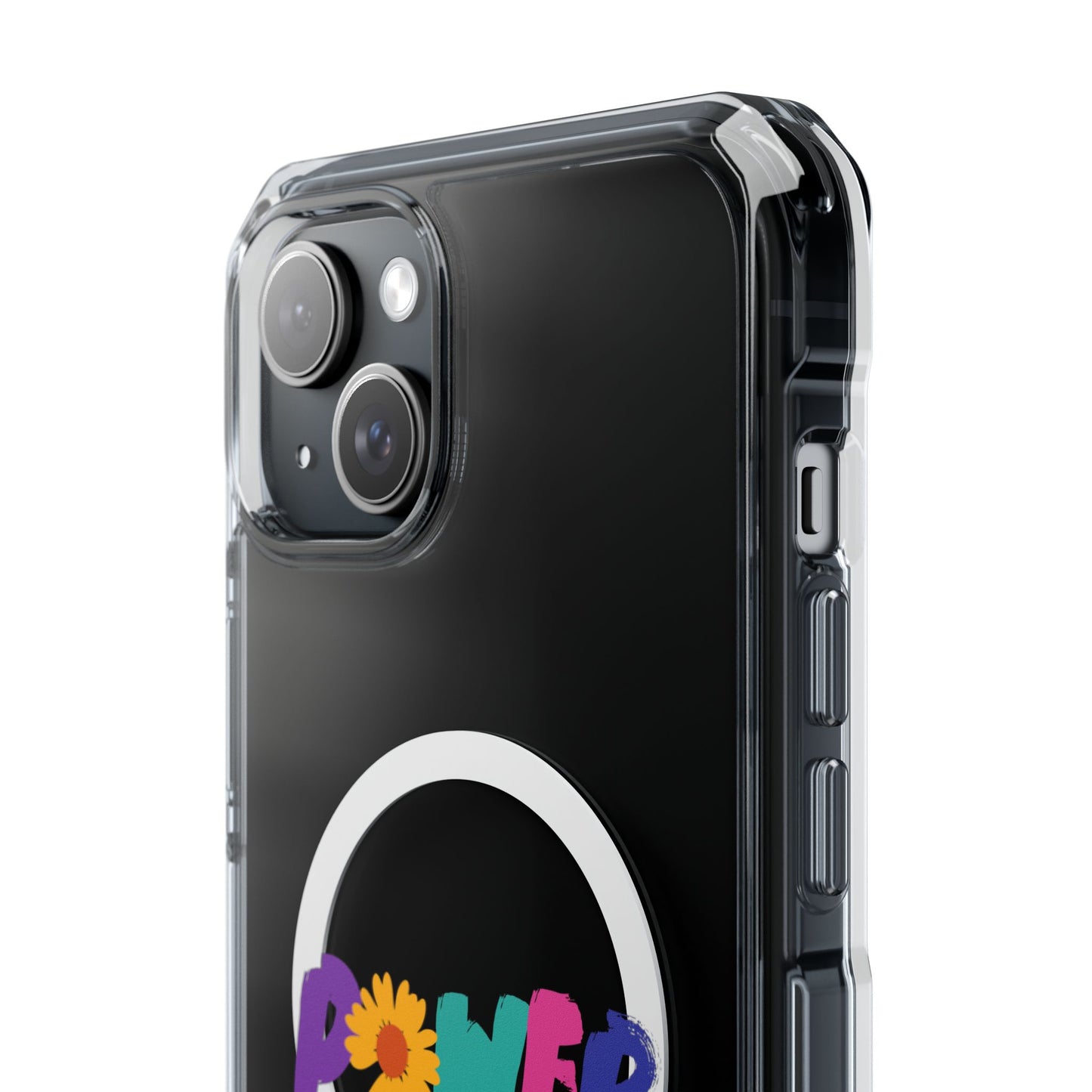 Retro Flower Power Color Pop Magnetic Clear Impact Case