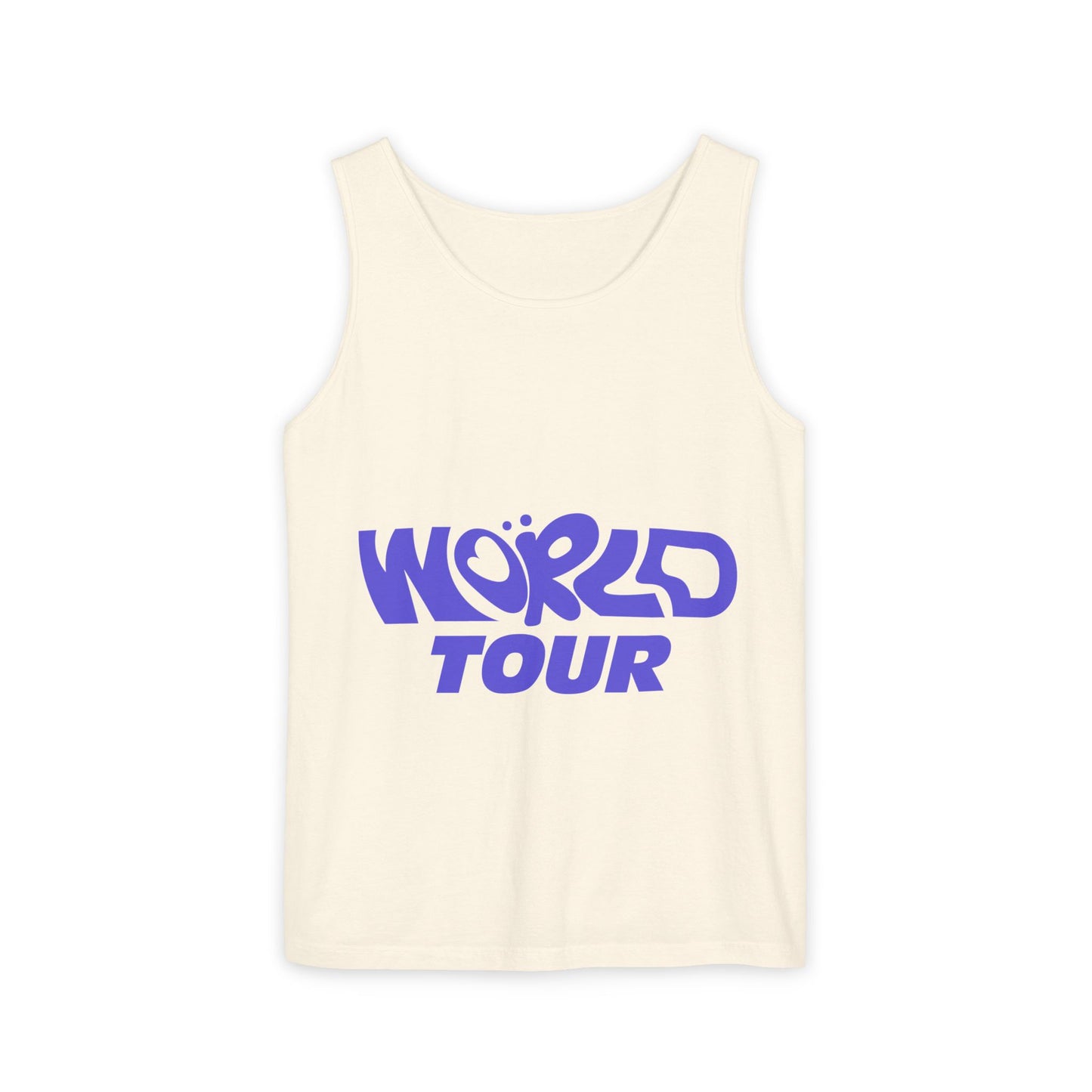 World Tour Bubble Letter-Dyed Tank Top