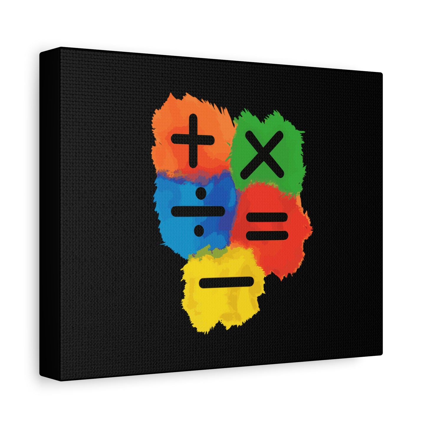 Orange Equals Symbol Matte Canvas