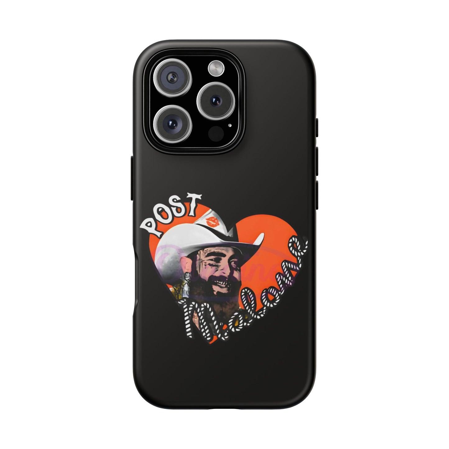 Tough iPhone Case (12–16 Pro Max) – Post Malone Heart Design