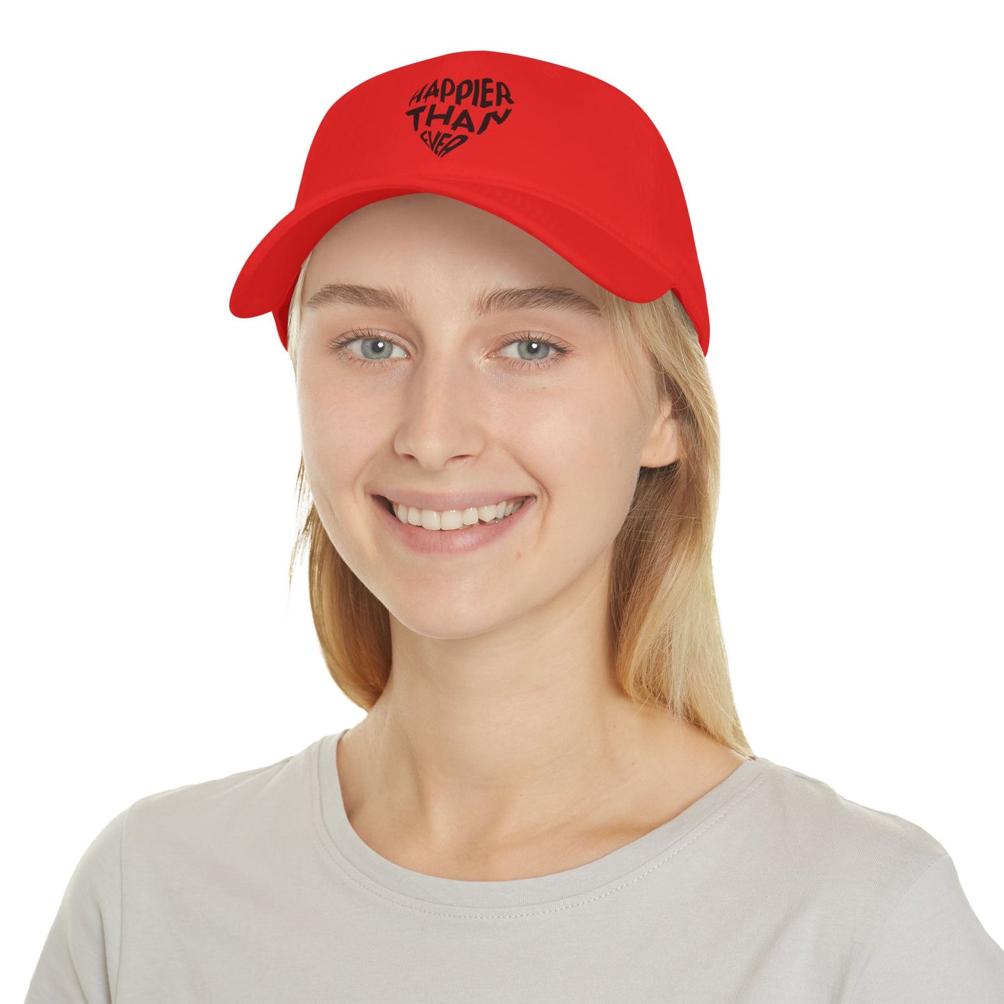 Happier Heart Lettering Baseball Cap