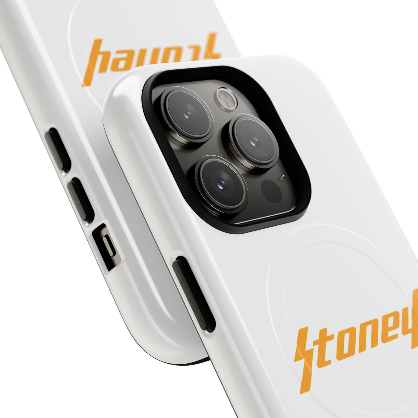 Orange Lightning Text Logo Tough Magnetic Case