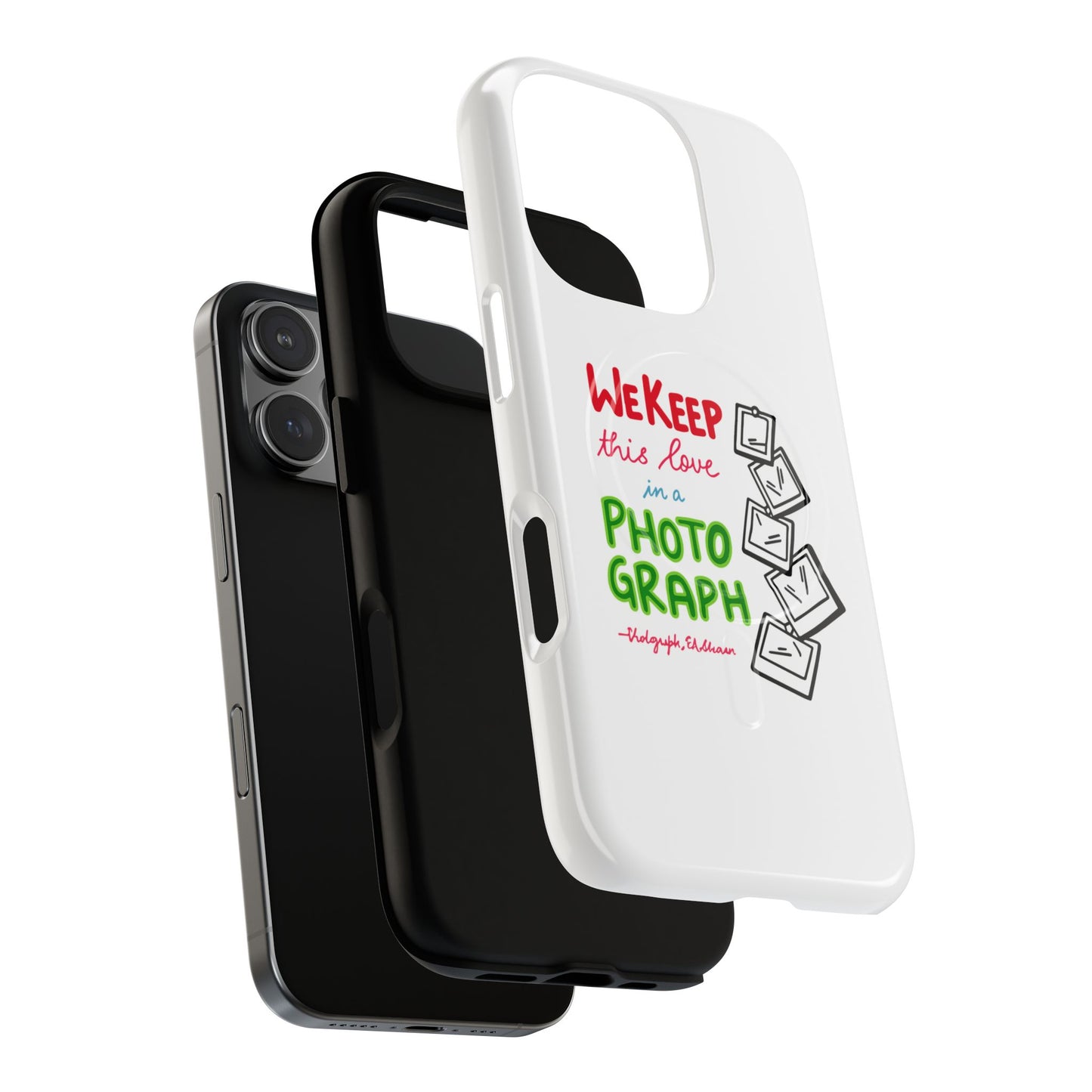 White Paw Print Tough Magnetic case