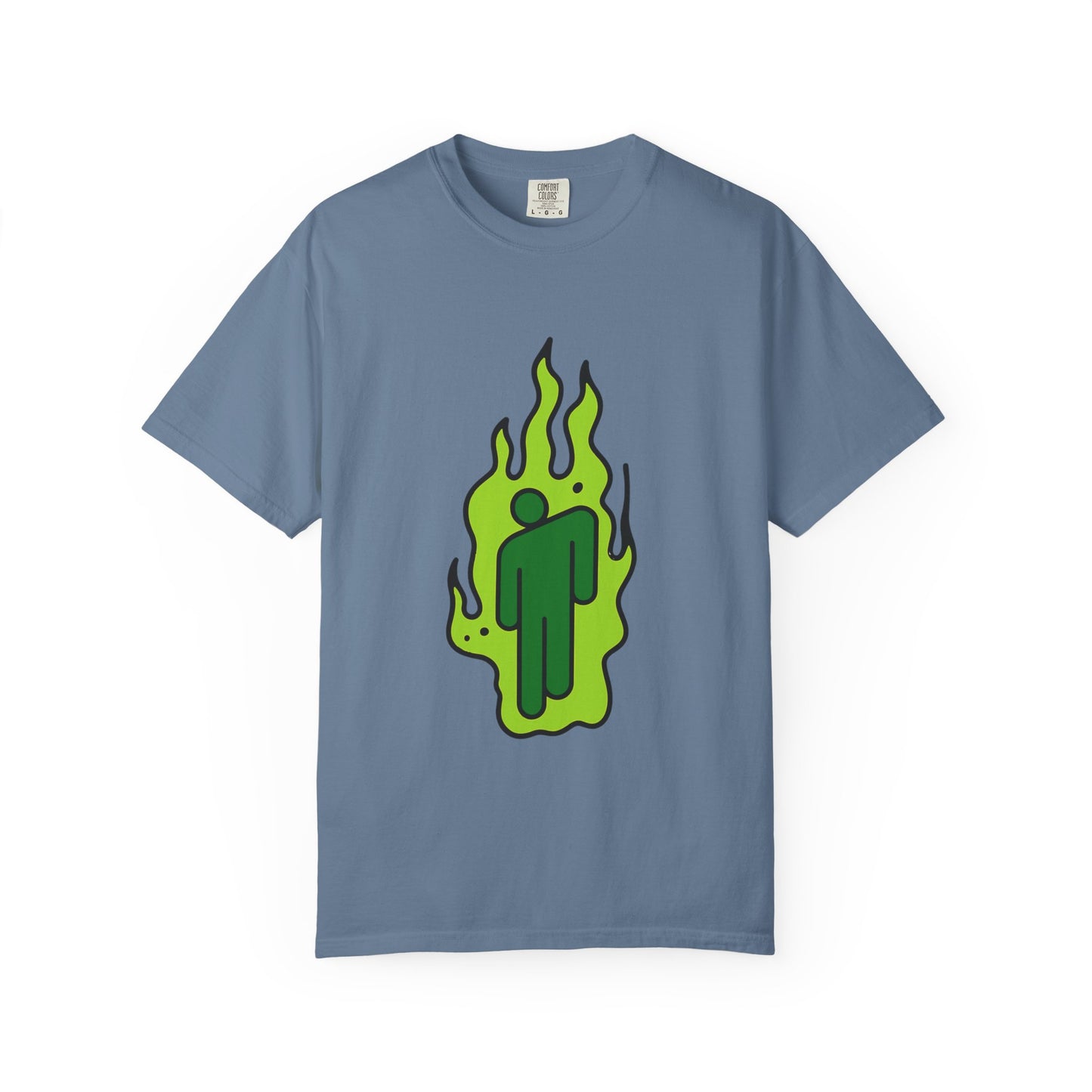 Green Flame Icon Unisex Dyed T-shirt