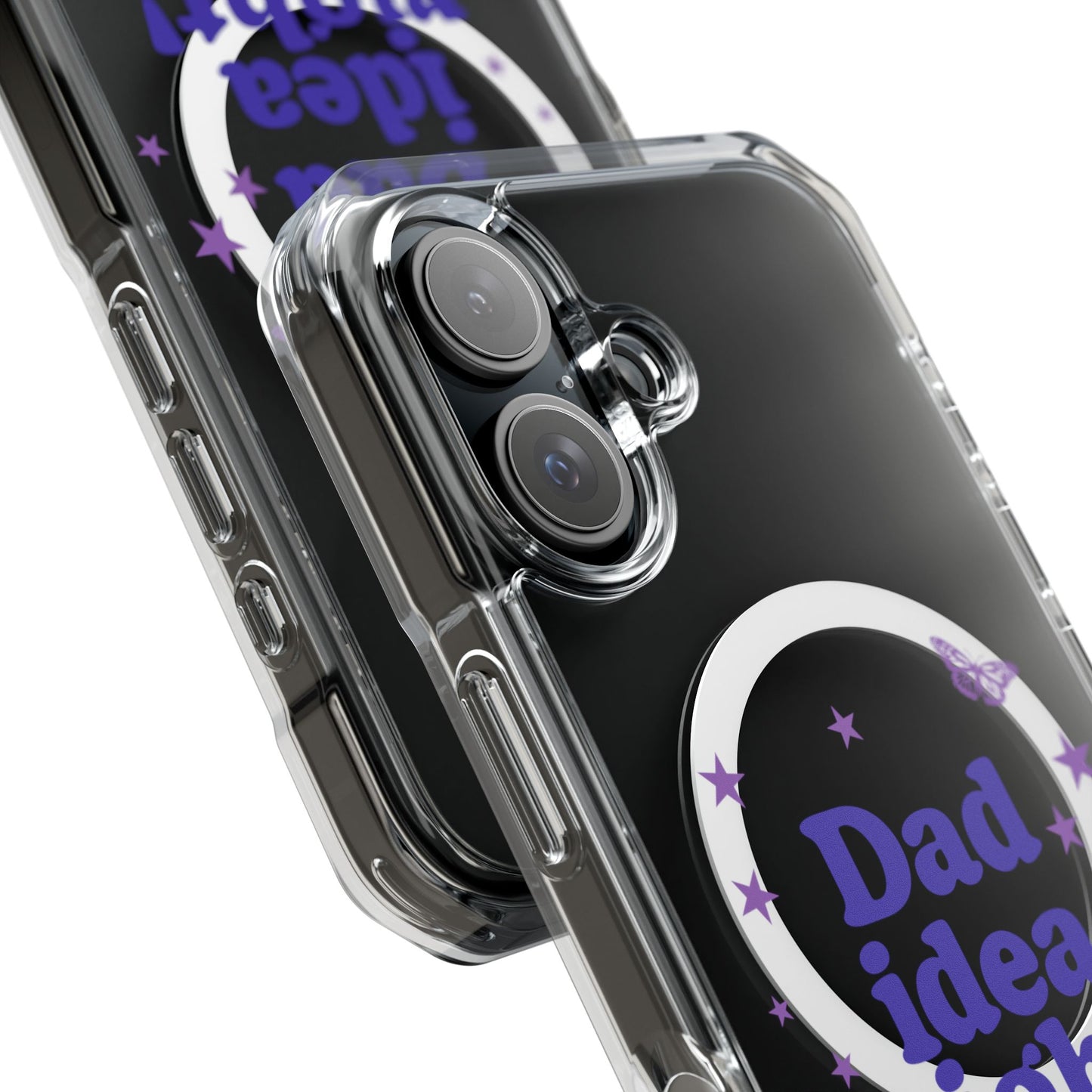 Dad Idea Right! Star & Butterfly Magnetic Clear Impact Case