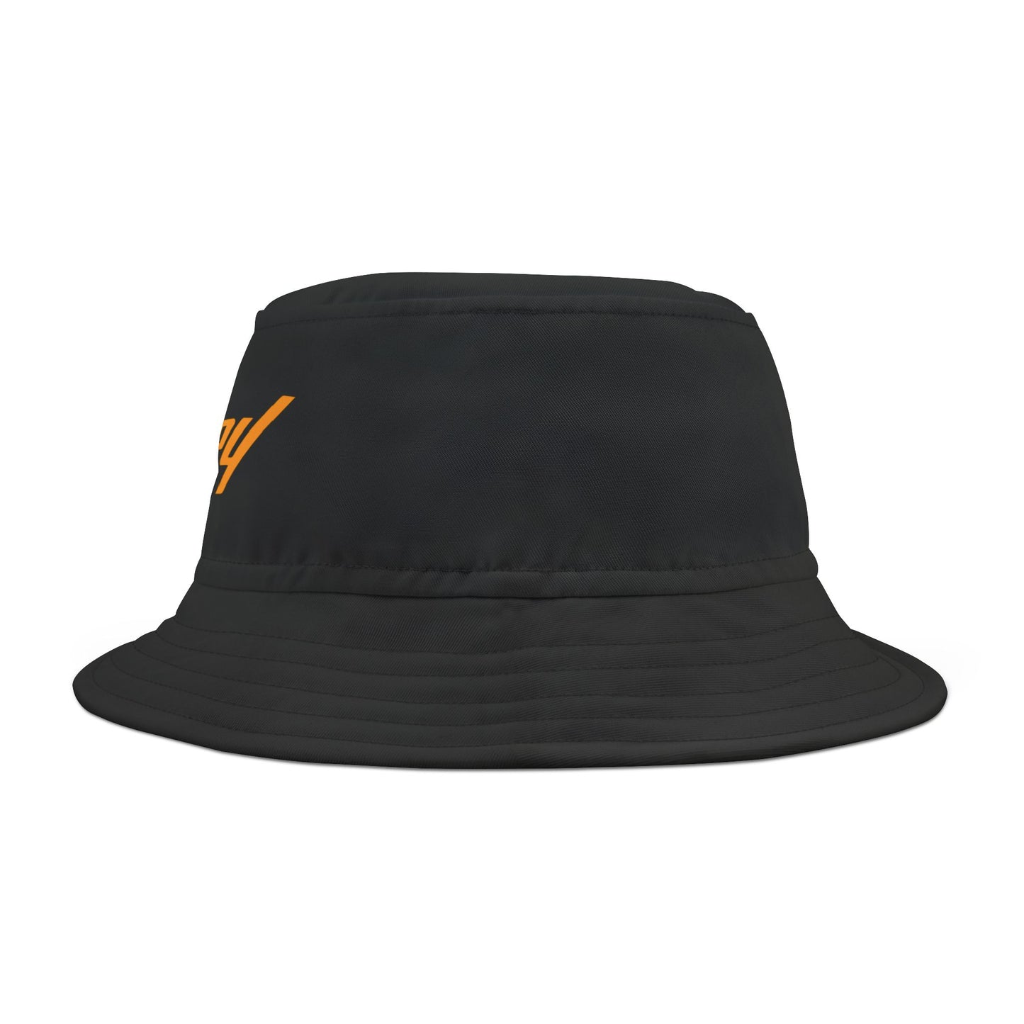 Orange Lightning Text Logo Bucket Hat