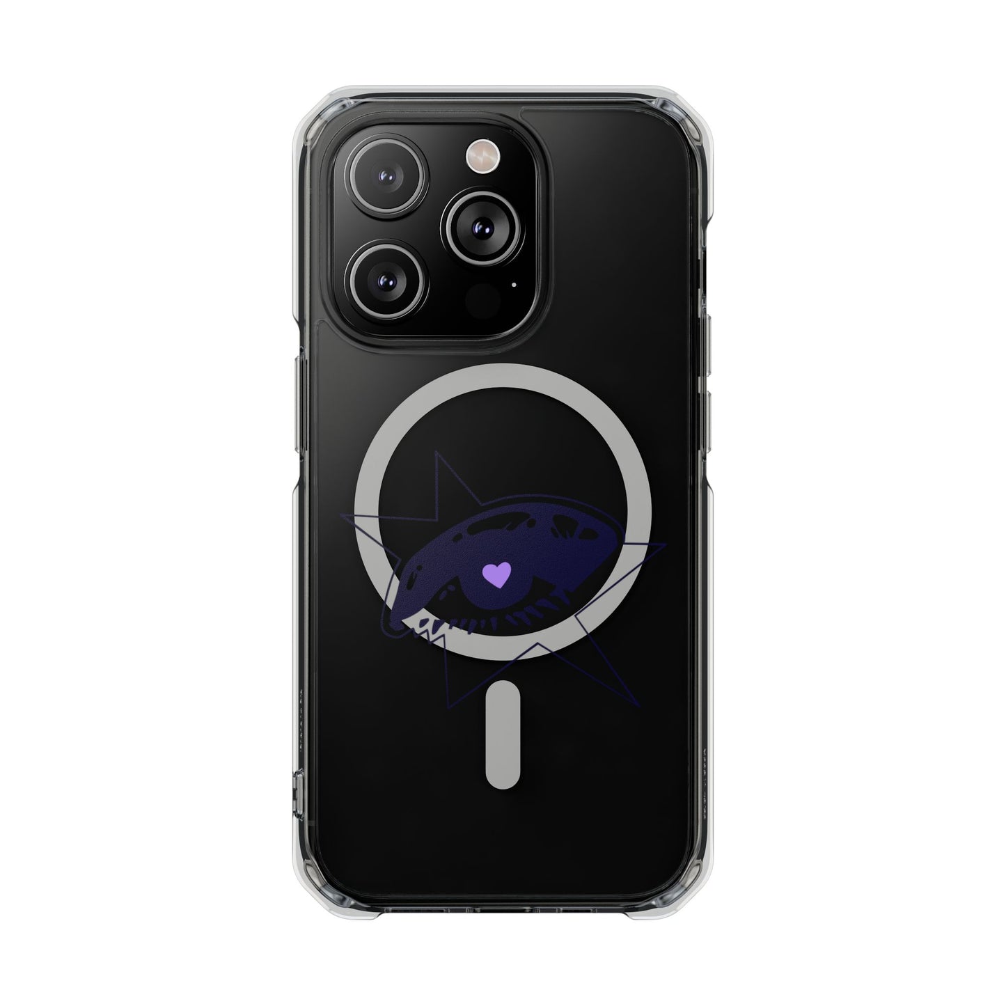 Purple Starry Eye Magnetic Clear Impact Case