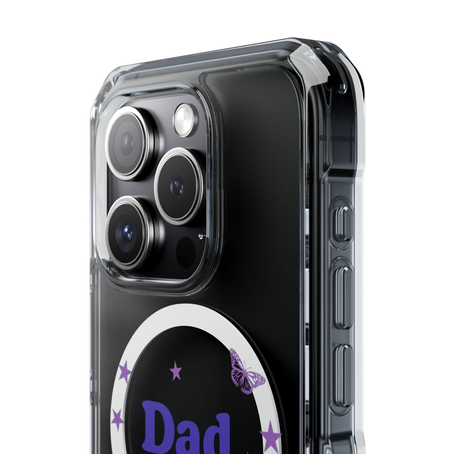 Dad Idea Right! Star & Butterfly Magnetic Clear Impact Case