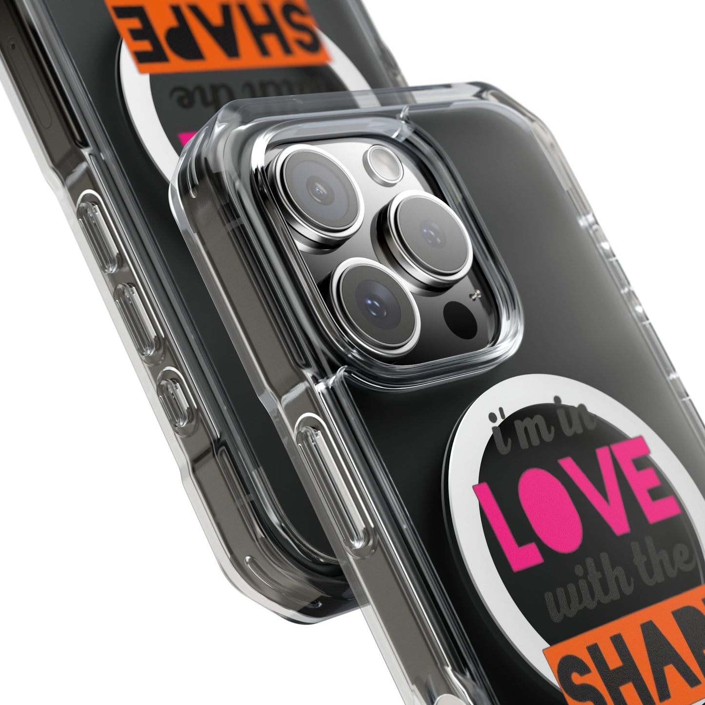 Orange Divide Symbol Magnetic Clear Impact Case