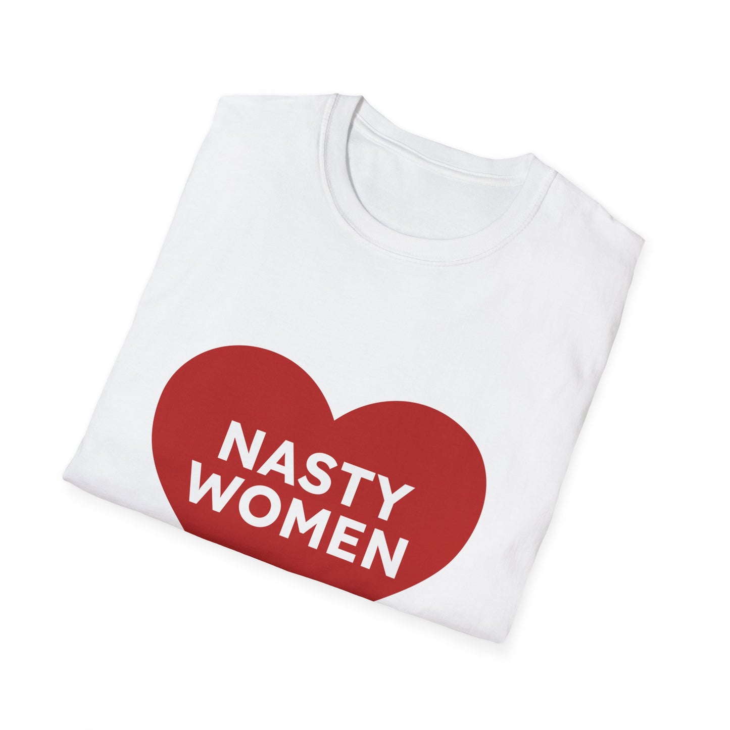 Nasty Women Heart - Unisex Softstyle T-shirt