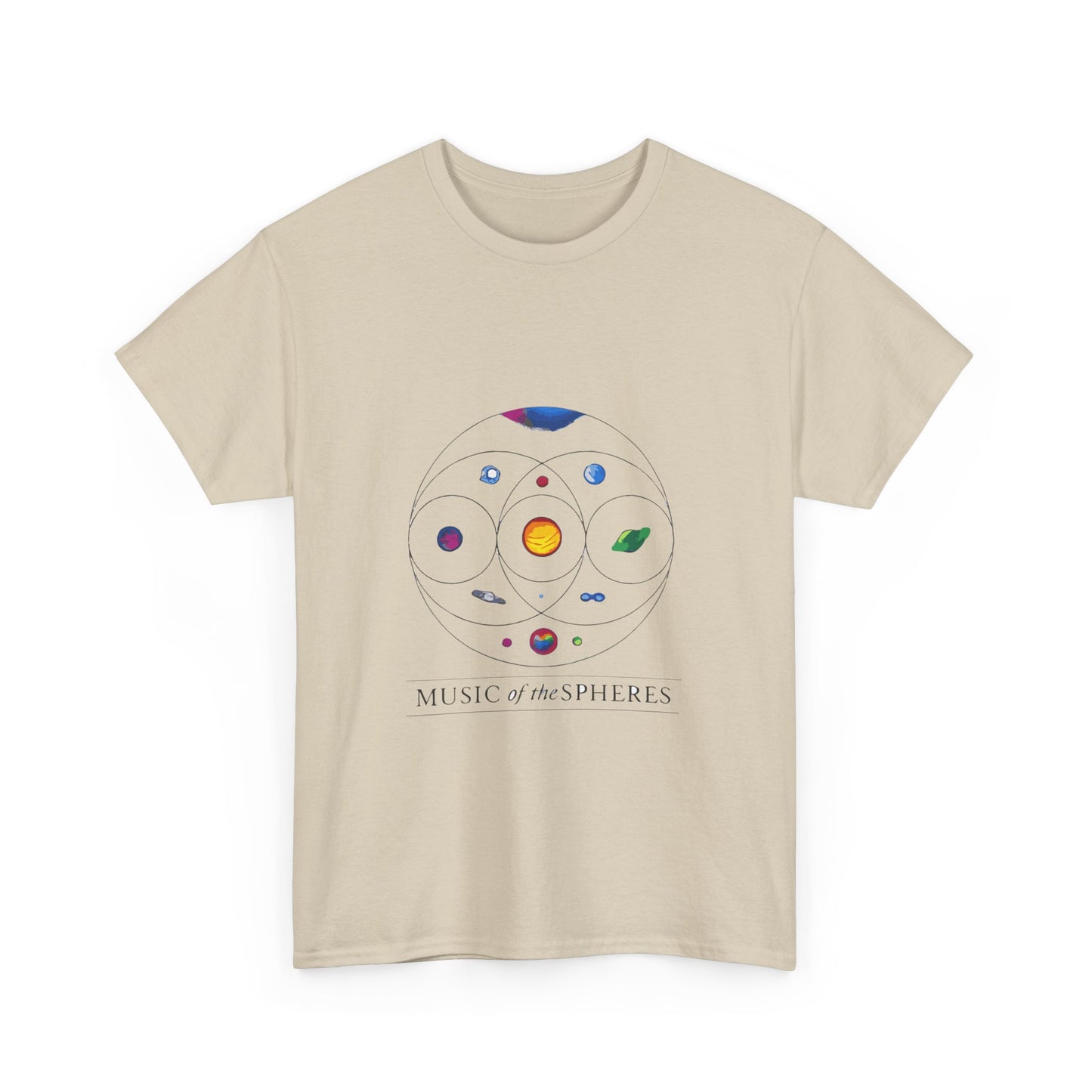 Colorful Planetary Orbit Diagram Unisex Cotton Tee