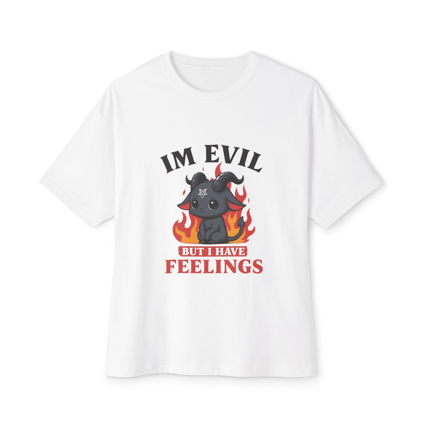 Oversized boxy Tee – Snazzy Evil Edition