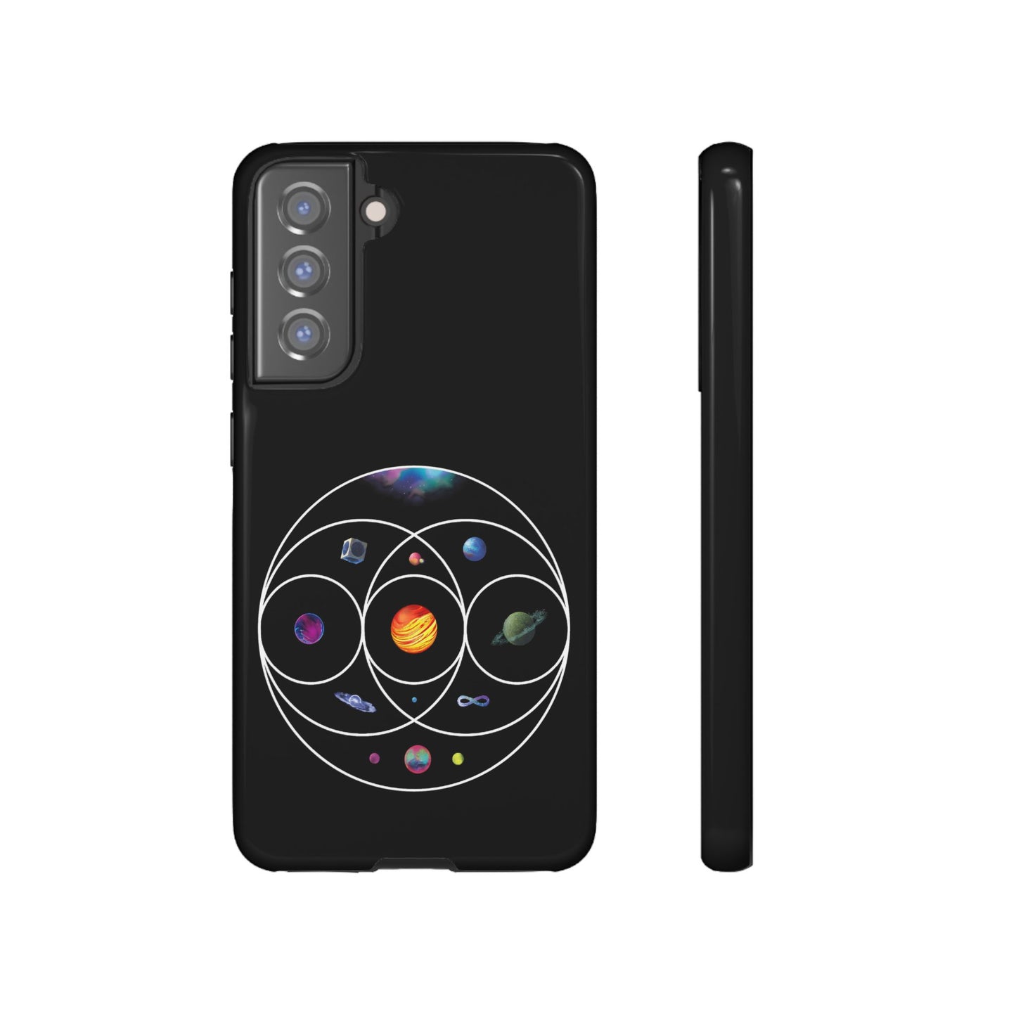 Premium Tough Case for Samsung S21 to S25 Ultra Showcasing Coldplay’s Illustration Concept