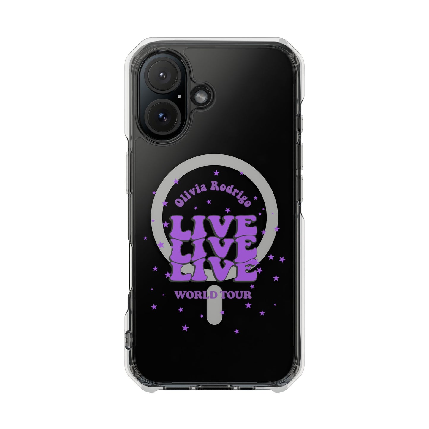 Olivia Rodrigo Live World Tour Magnetic Clear Impact Case