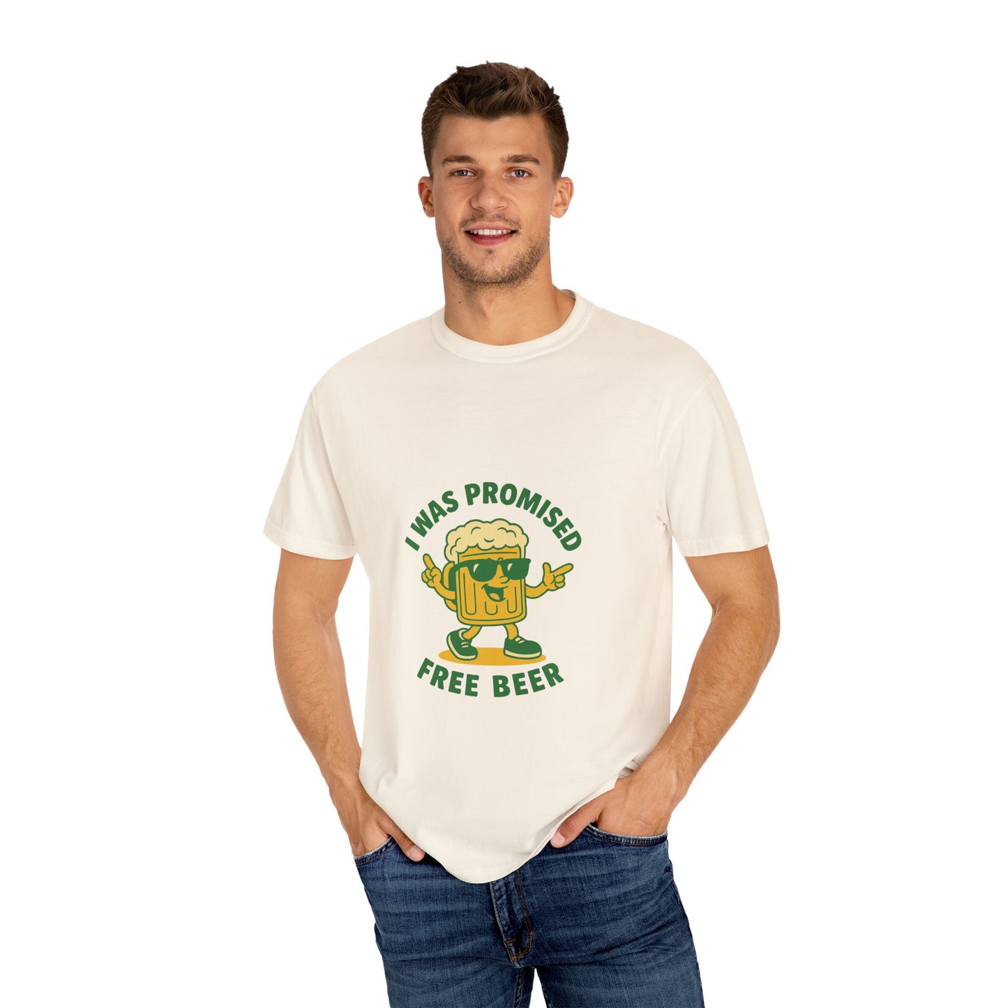Unisex Garment-Dyed T-shirt – Snazzy Free Beer Edition