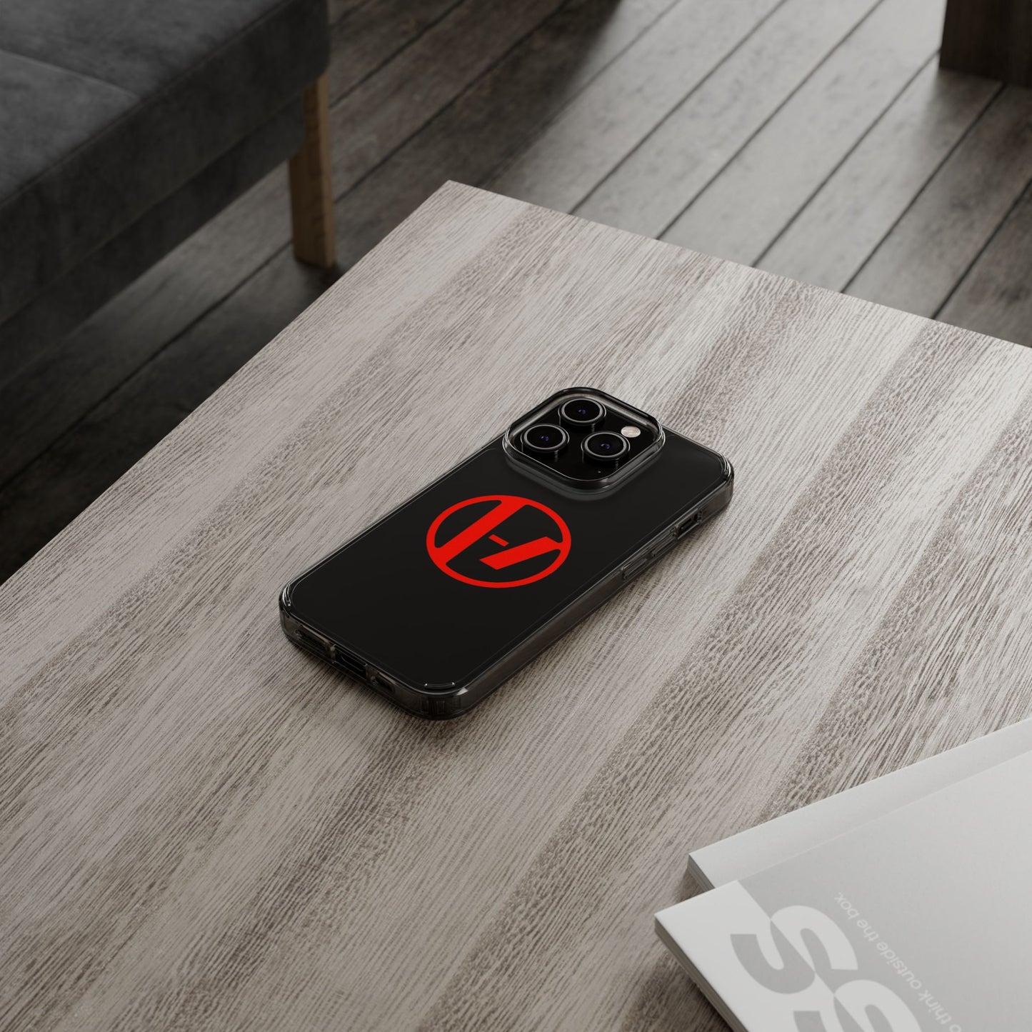 Crimson Orbit Clear Case