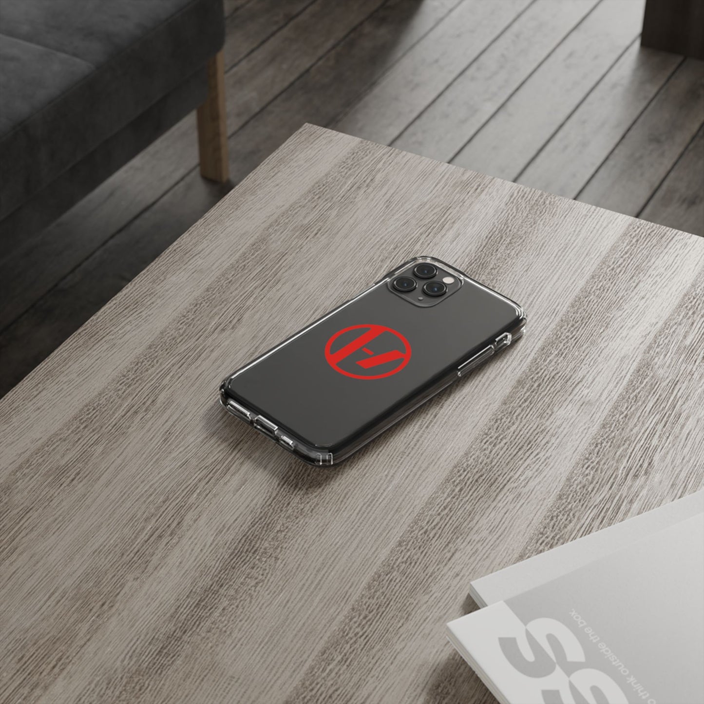 Crimson Orbit Clear Case