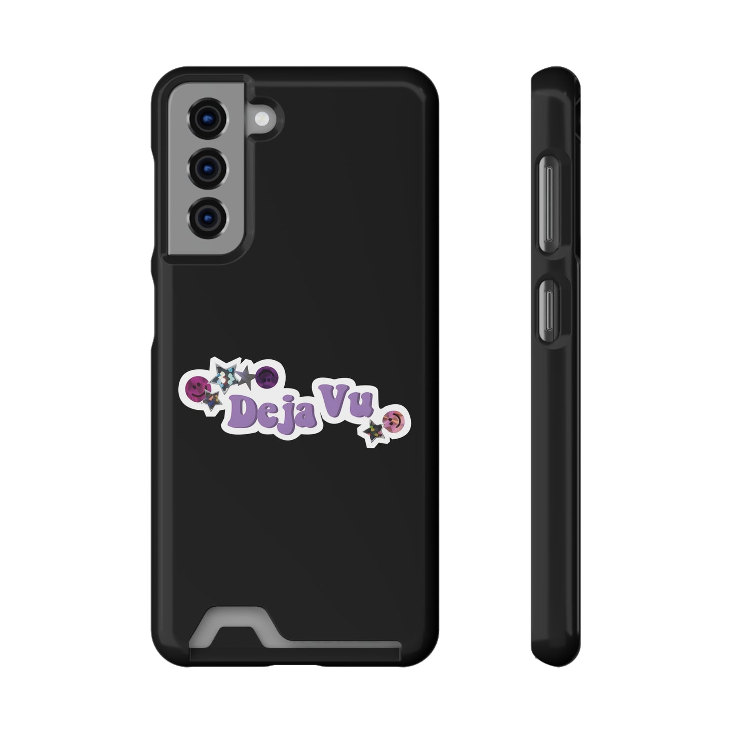 Phone Case + Card Holder For Samsung S21 to S22 – Olivia Rodrigo Deja Vu | Black Edition