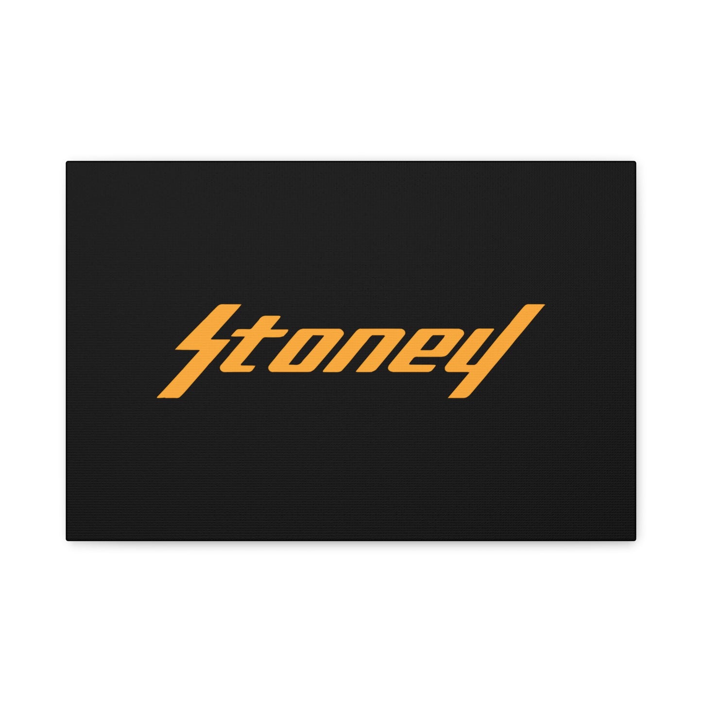 Orange Lightning Text Logo Canvas