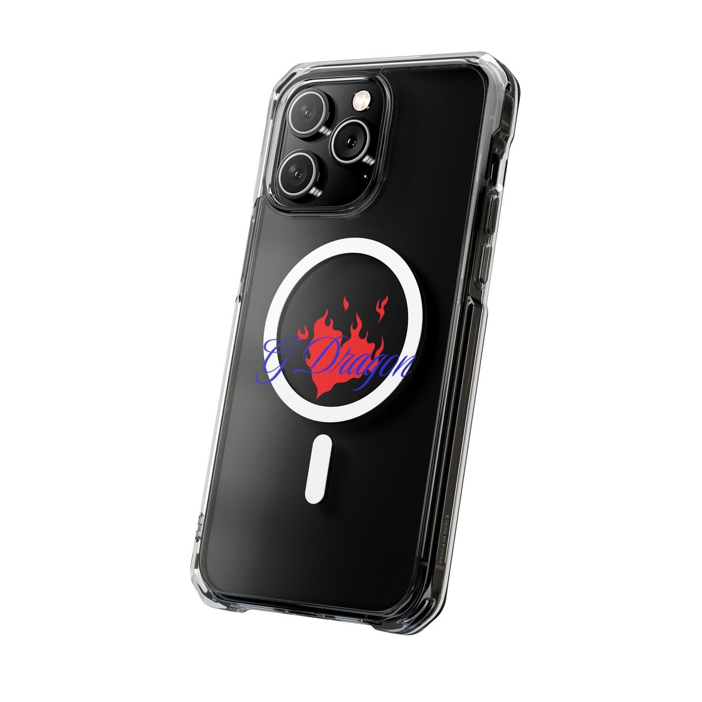 Heart on Fire Bold Script Magnetic Clear Impact Case