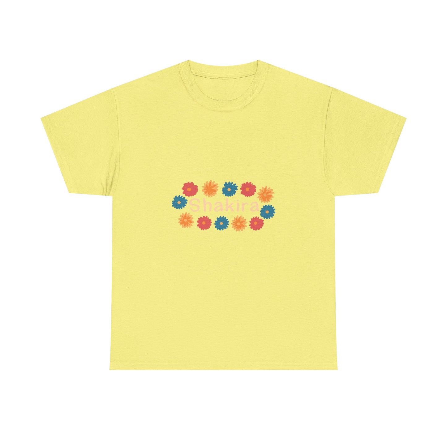 Retro Floral Groove Unisex Heavy cotton tee