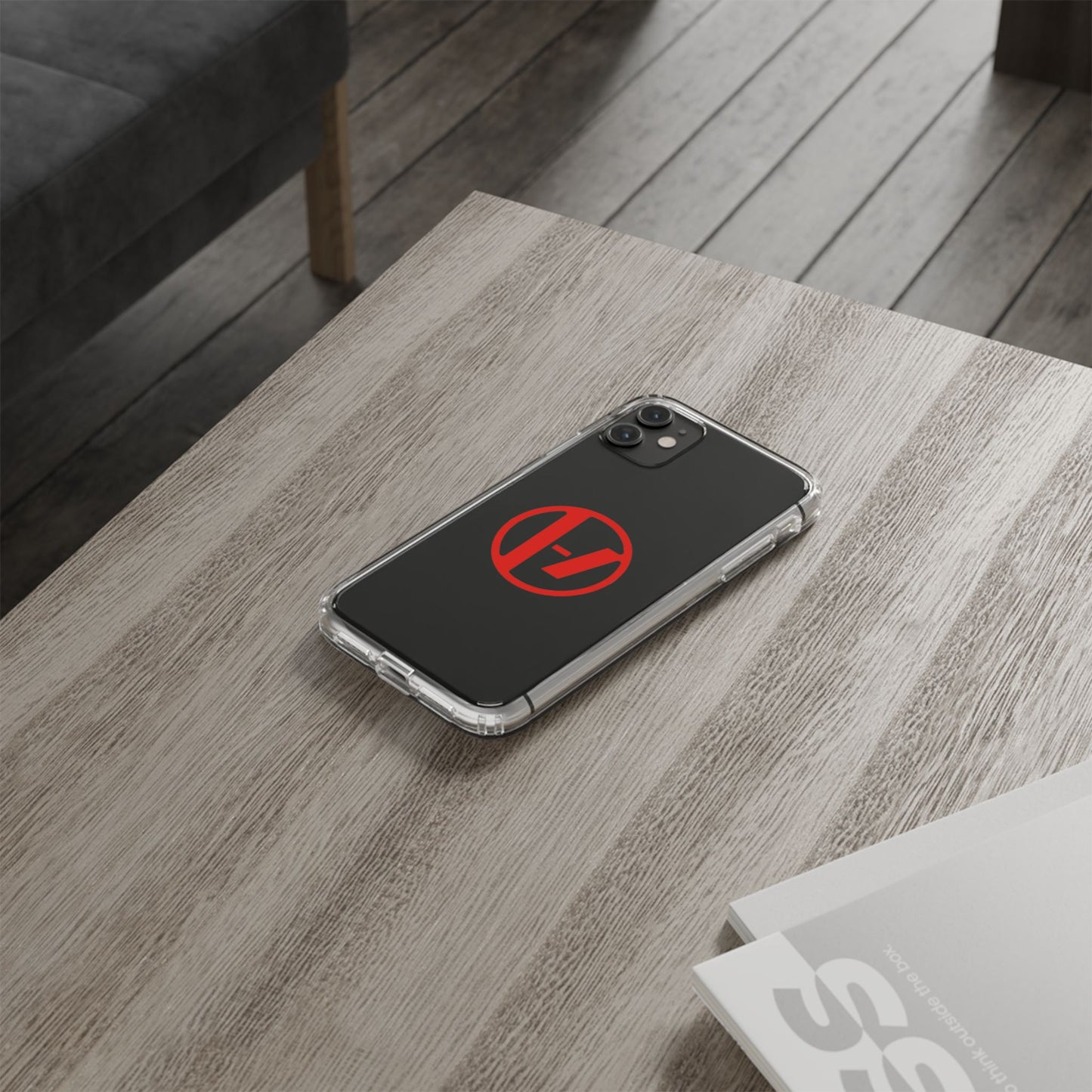 Crimson Orbit Clear Case