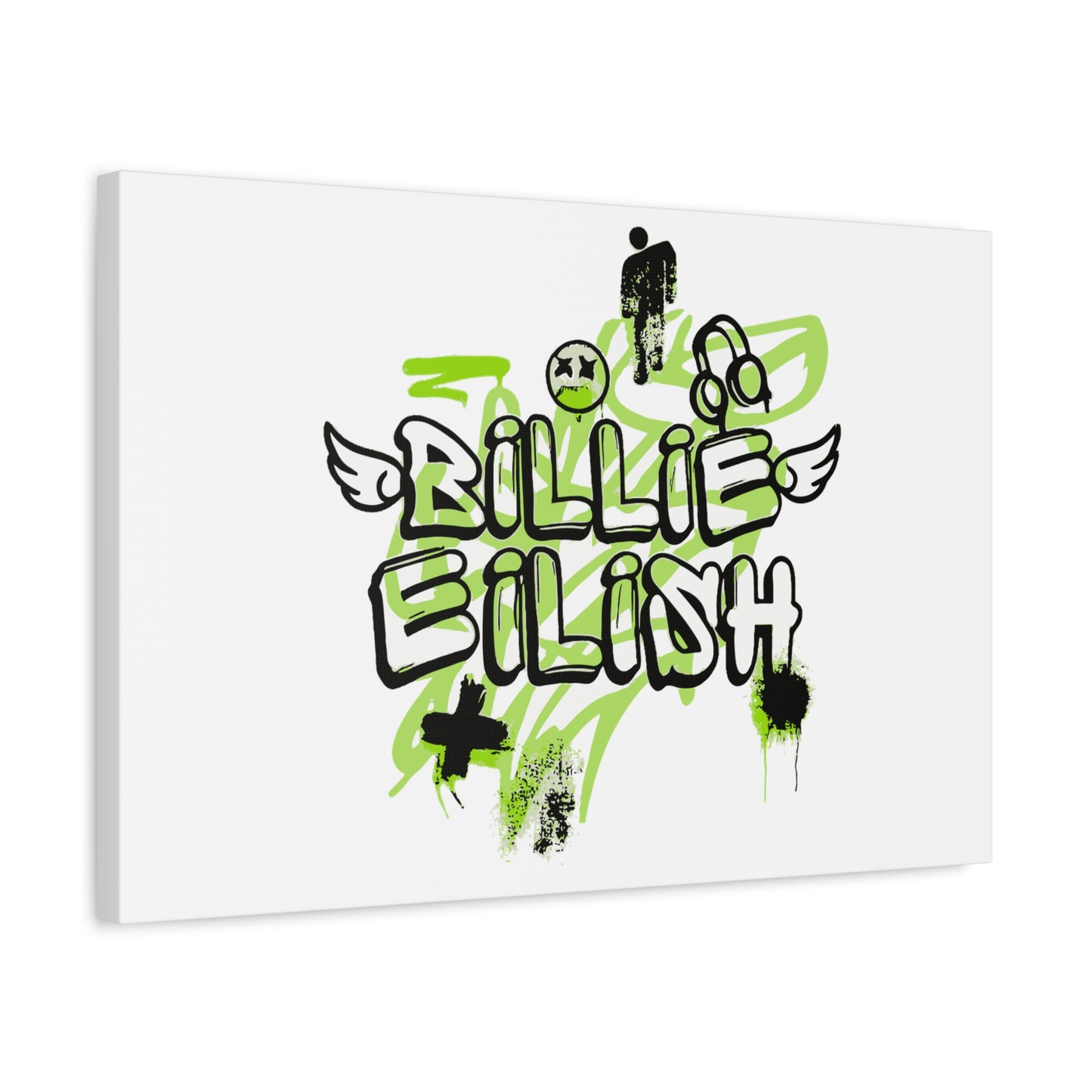 Grunge Angel Graffiti Matte Canvas