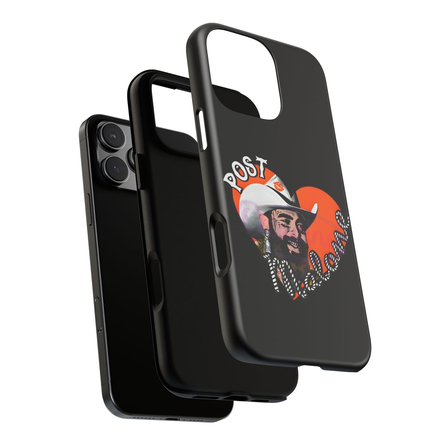 Tough iPhone Case (12–16 Pro Max) – Post Malone Heart Design
