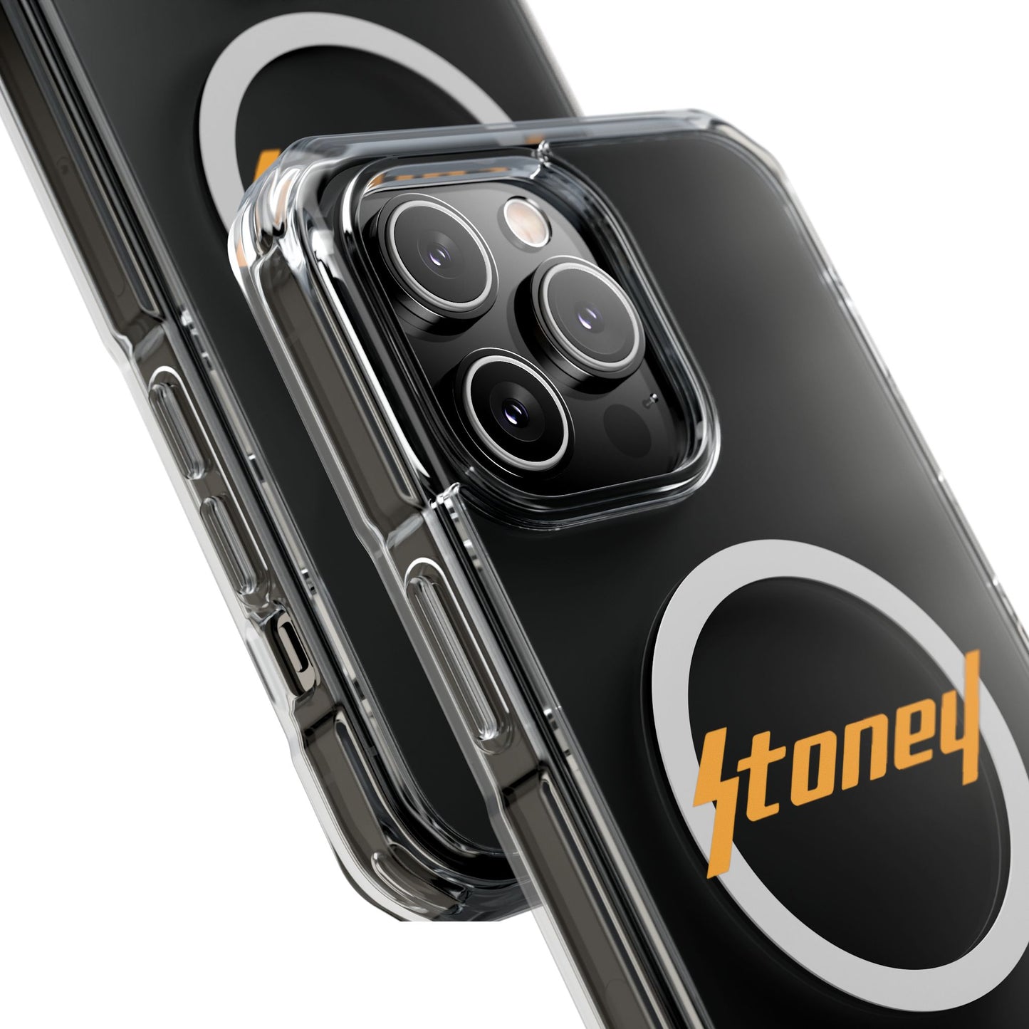Orange Lightning Text Logo Magnetic Impact Case