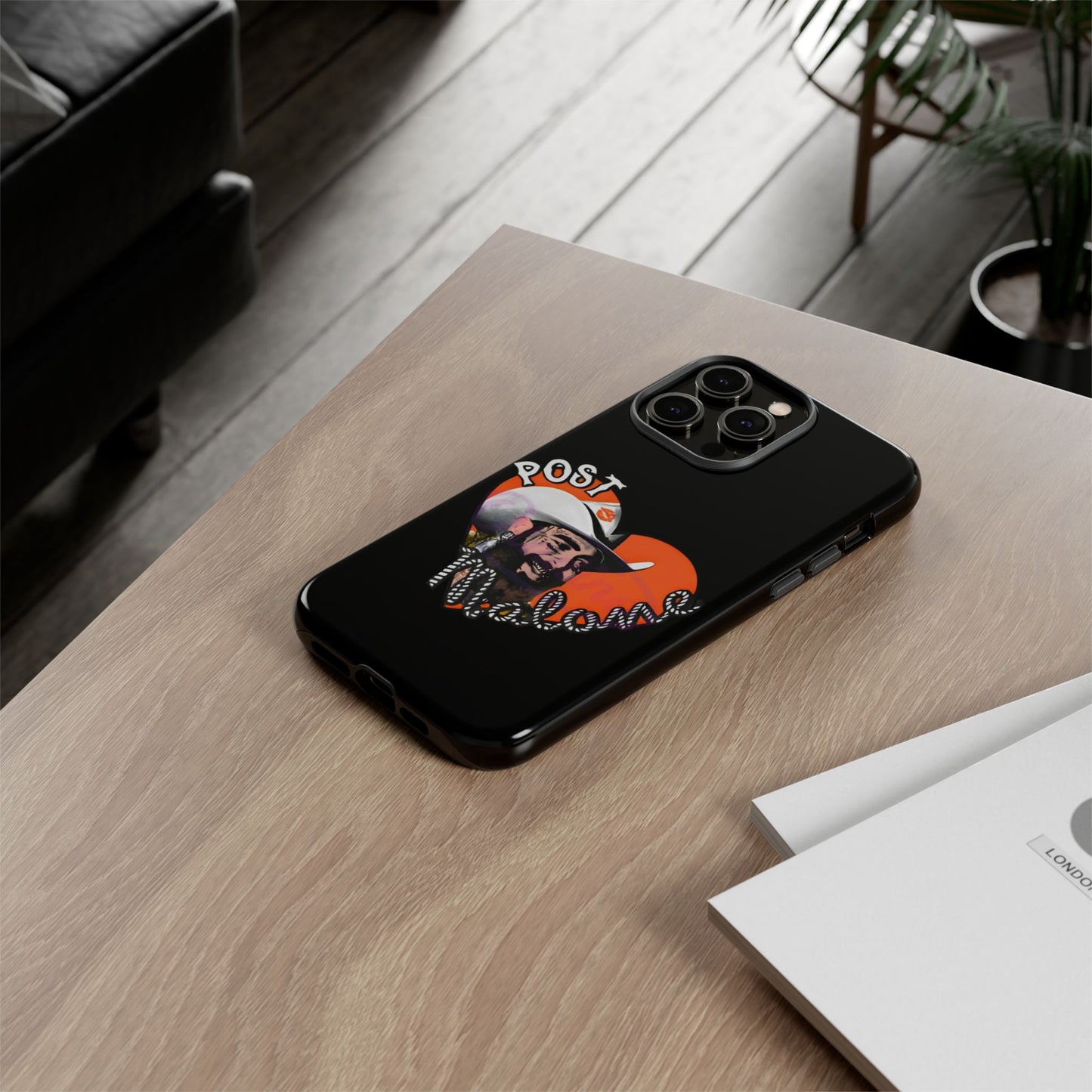 Tough iPhone Case (12–16 Pro Max) – Post Malone Heart Design