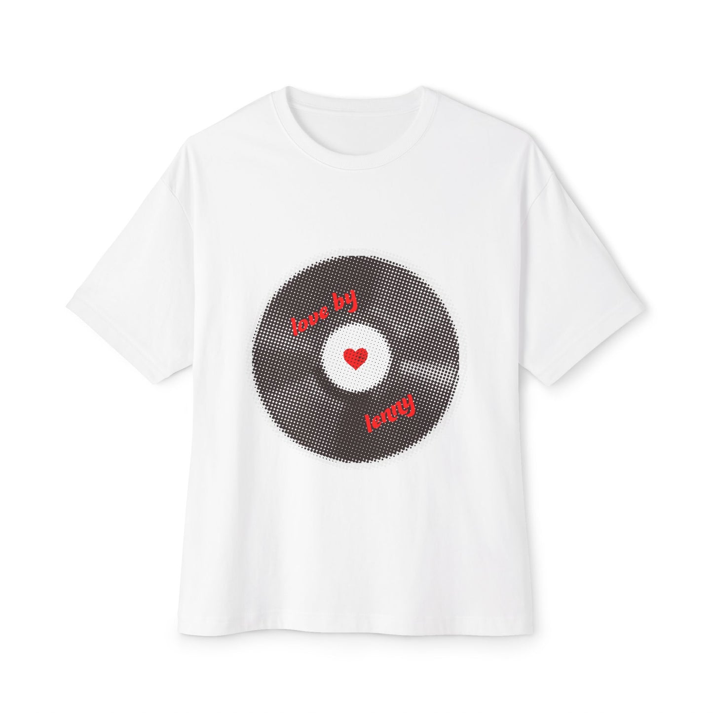 Vinyl Love Spin Unisex Oversized Boxy tee
