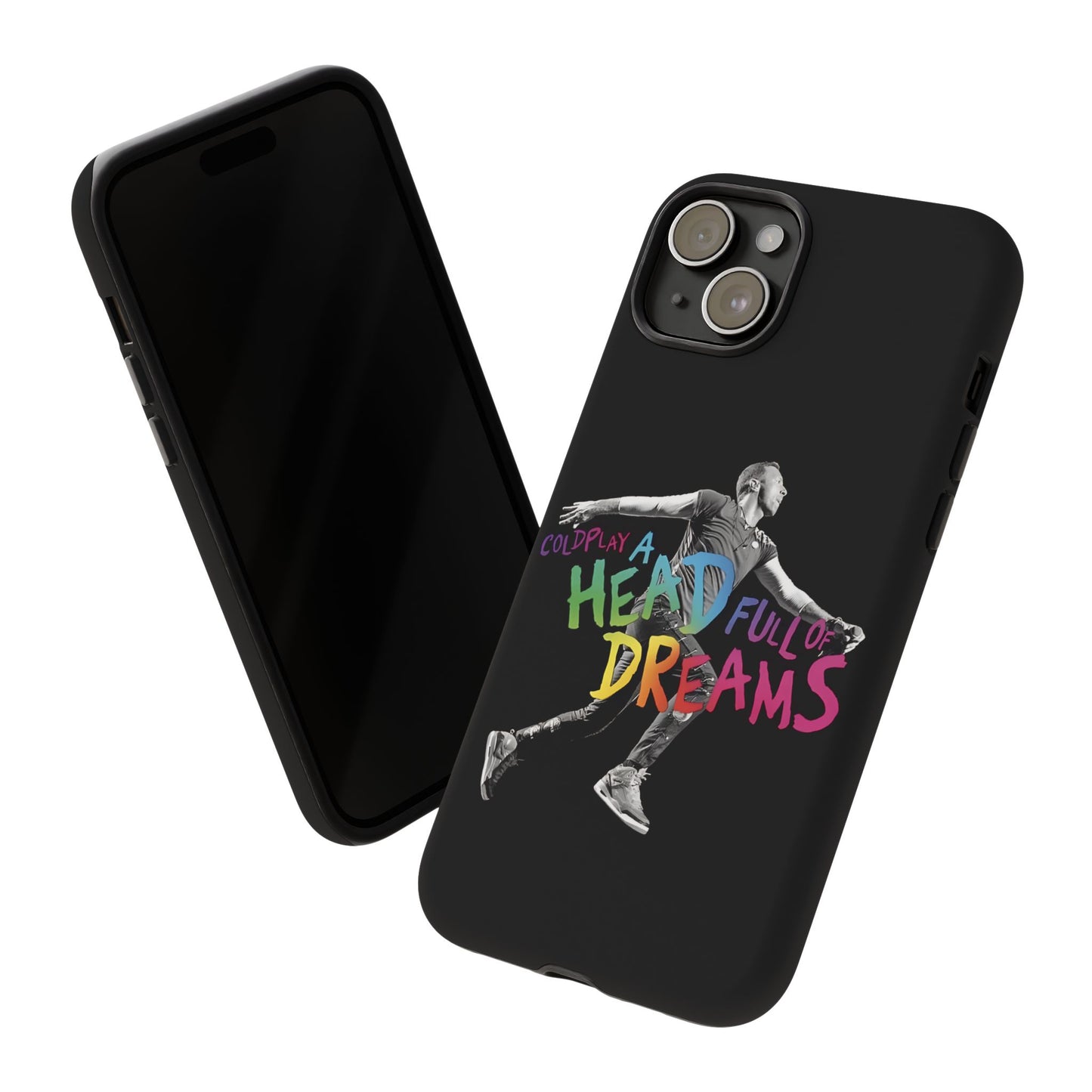Premium Tough Case for iPhone 12 to 16 Pro Max Showcasing Coldplay A Head Full of Dreams Chris
