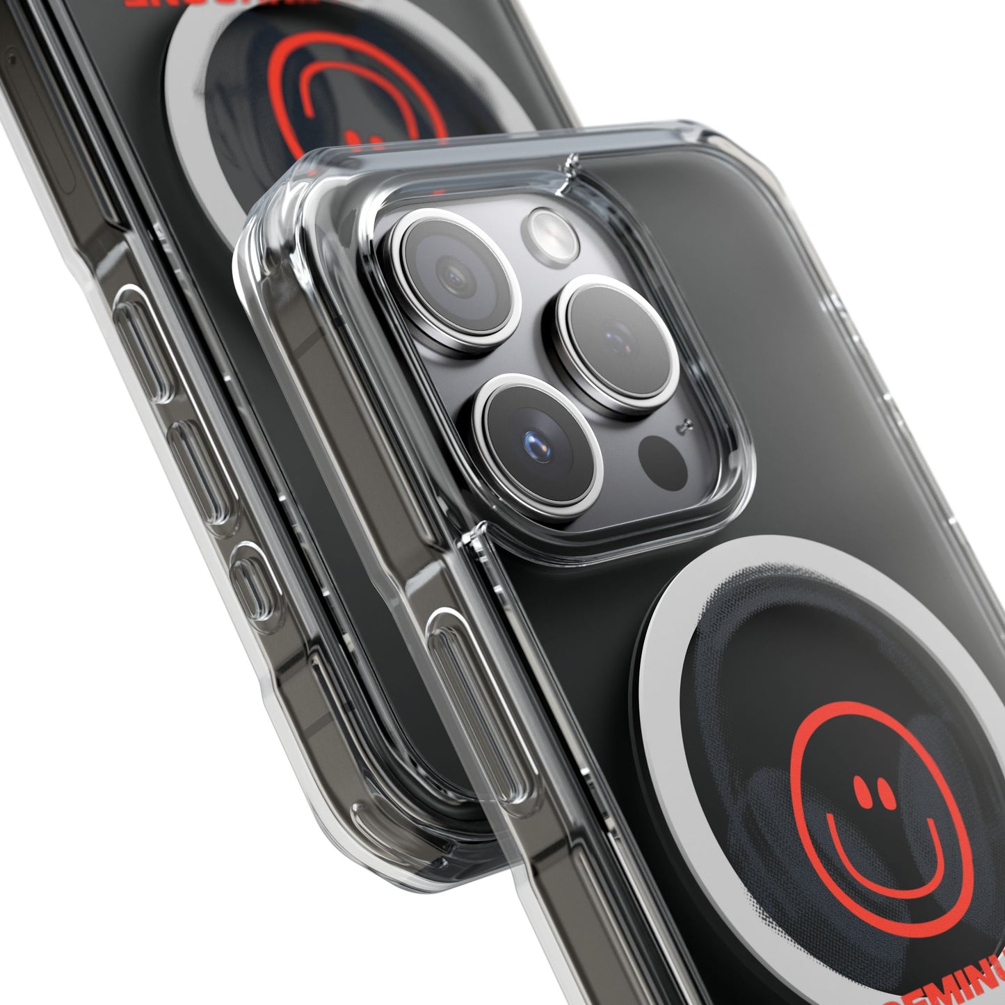 Smiley Beats Graphic Magnetic Clear Impact Case