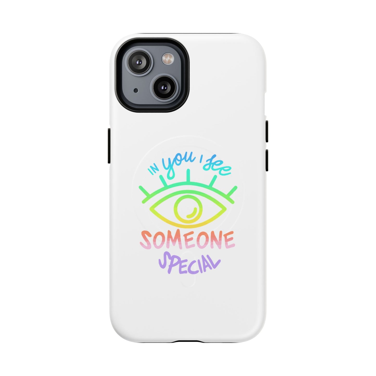 Vibrant Eye and Text Tough Magnetic Case