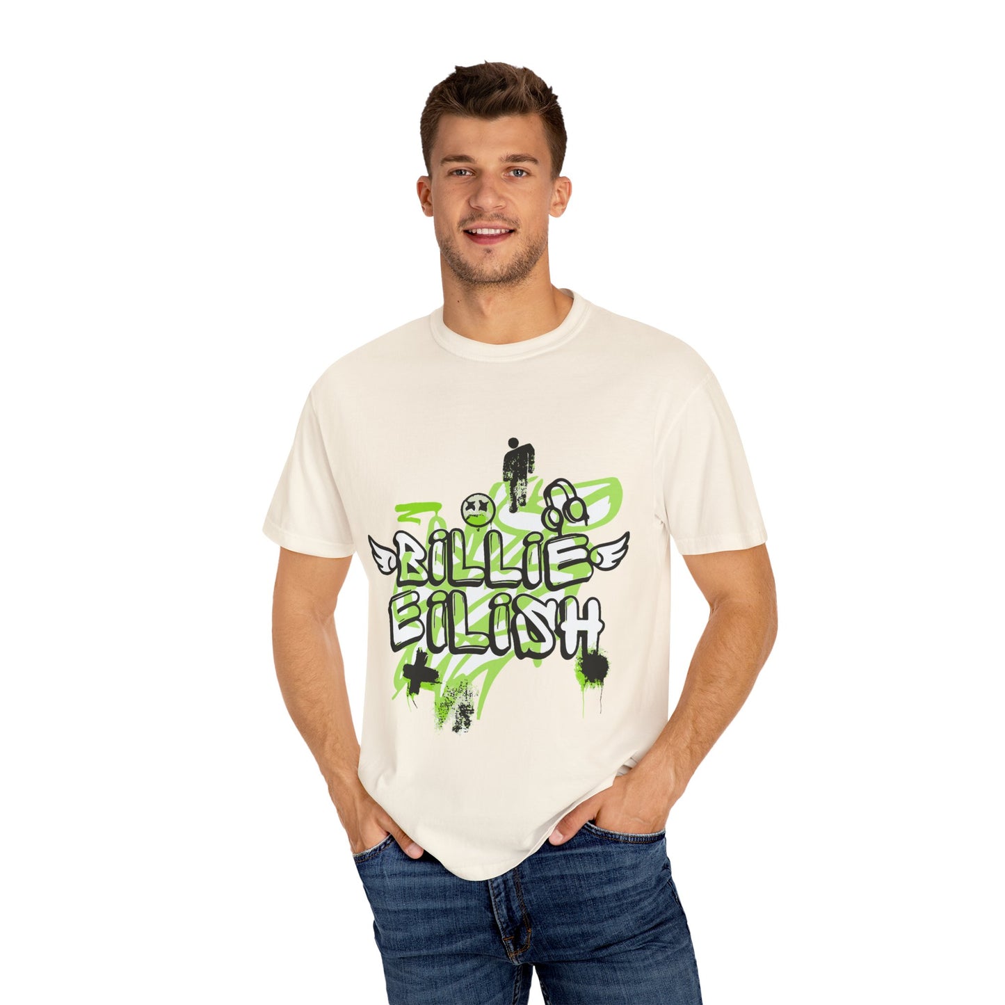 Grunge Angel Graffiti Unisex Dyed T-shirt