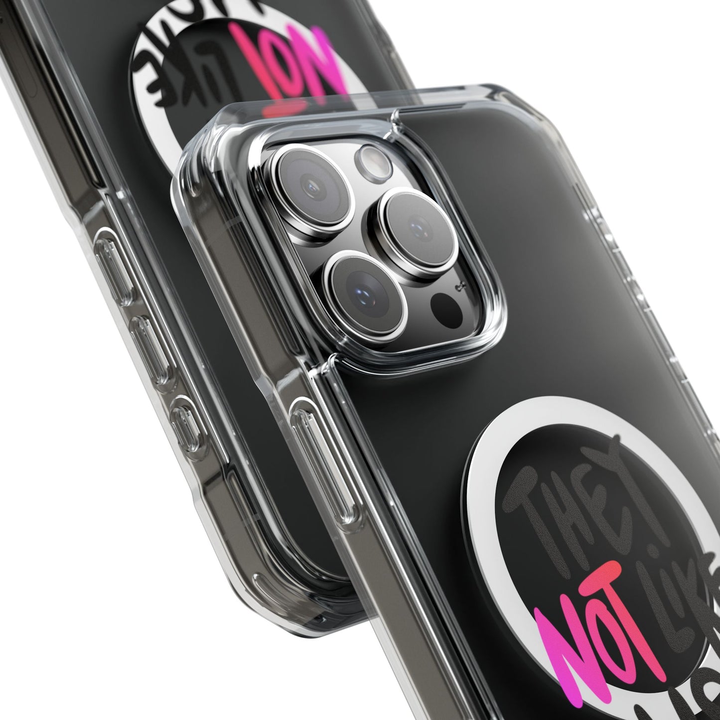 Bold “NOT” Statement Magnetic Clear Impact case