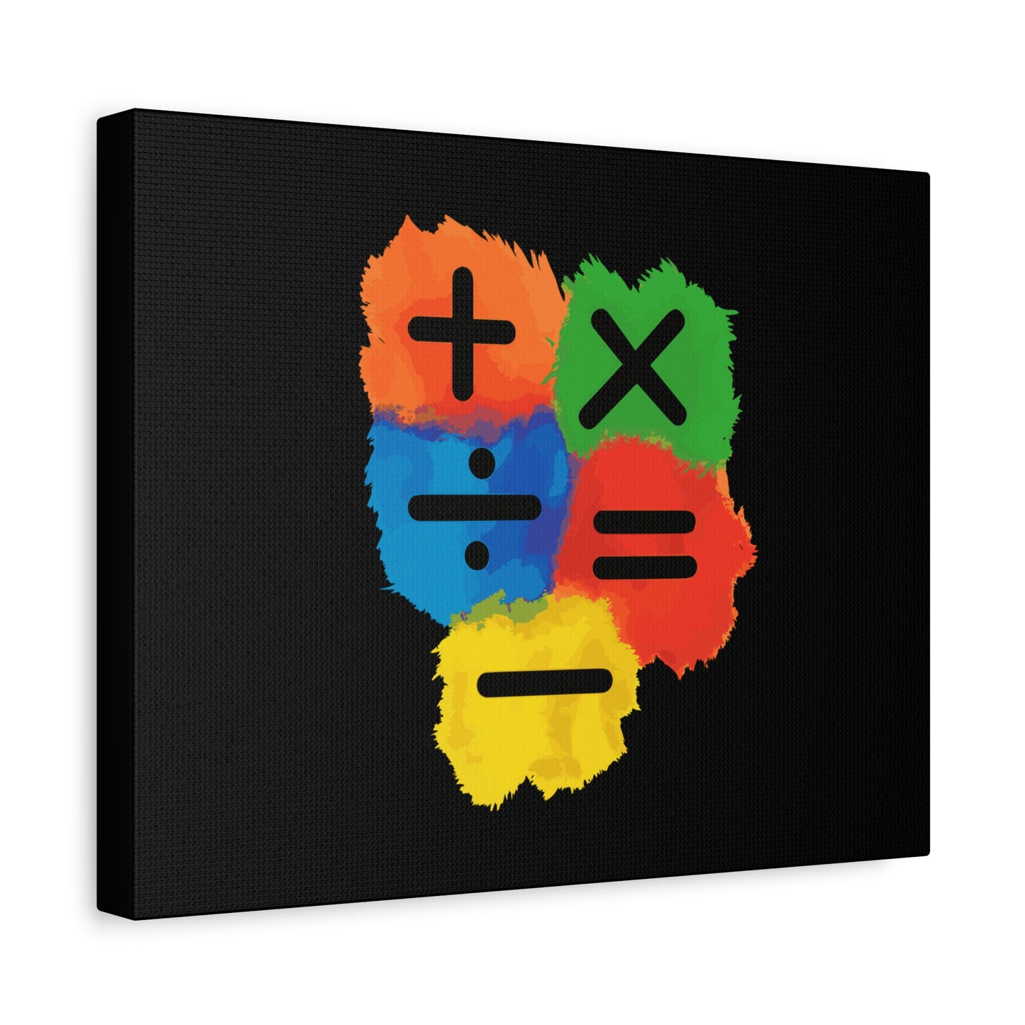 Orange Equals Symbol Matte Canvas