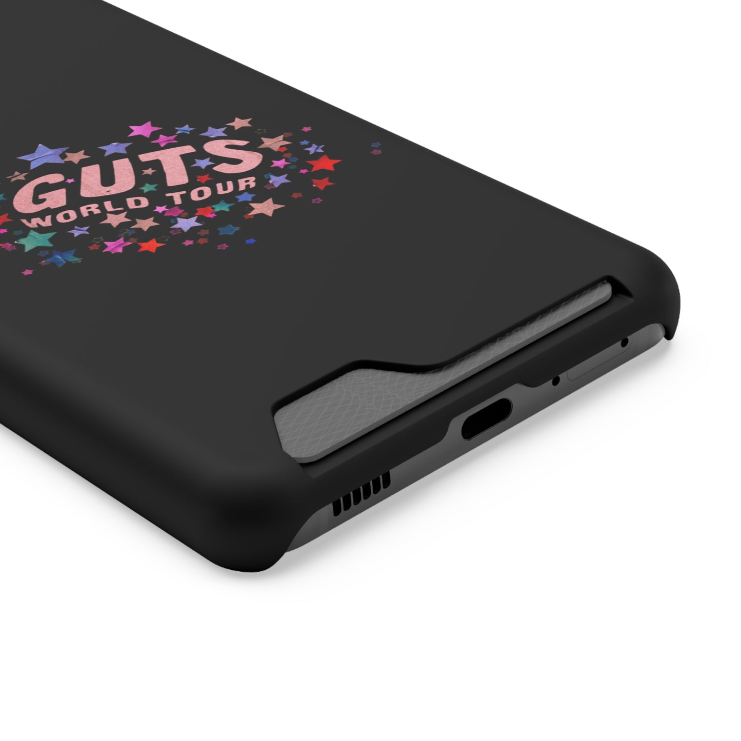 Phone Case + Card Holder For Samsung S21 to S22 – Olivia Rodrigo Guts World Tour | Black Edition