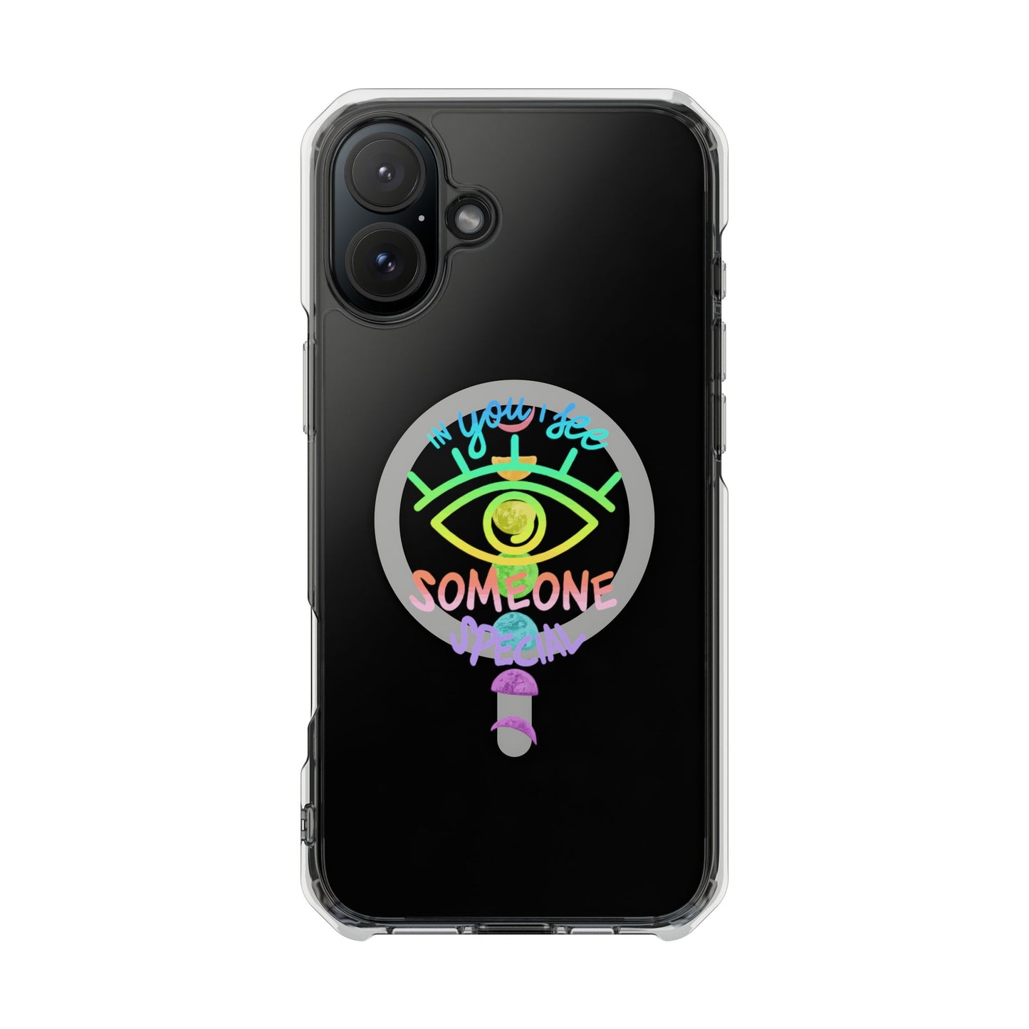 Rainbow Lunar Phases Magnetic Clear Impact case