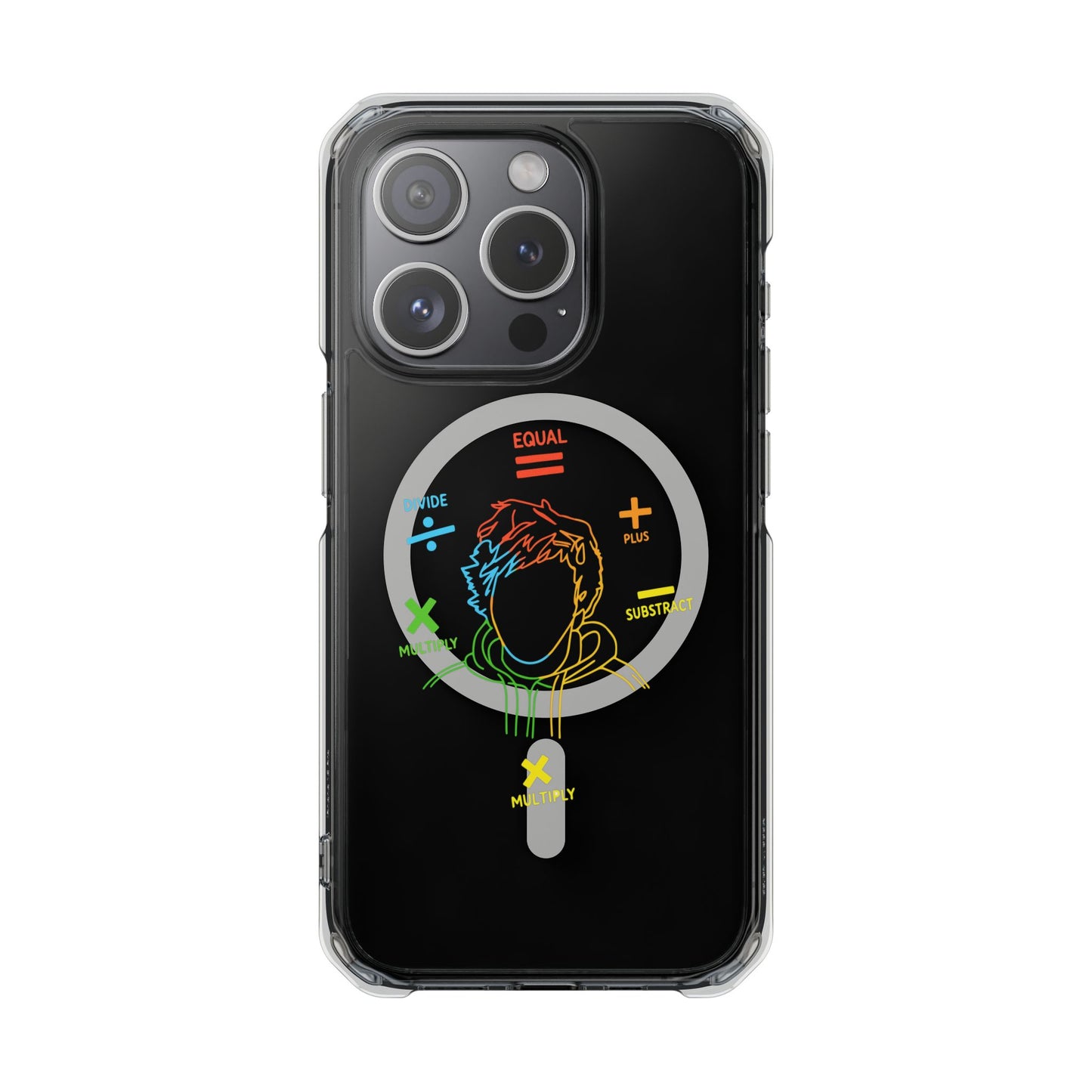 Minimalist Divide Symbol with Brush Magnetic Clear Impact Case