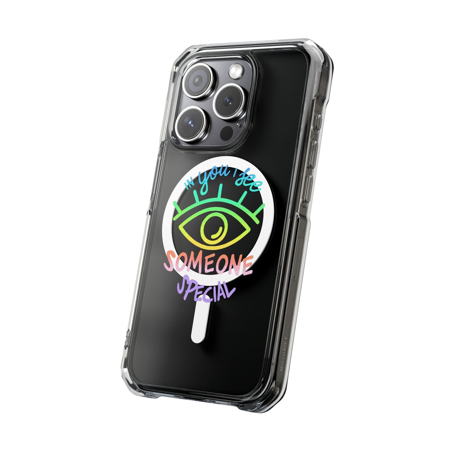 Vibrant Eye and Text Magnetic Clear Impact case