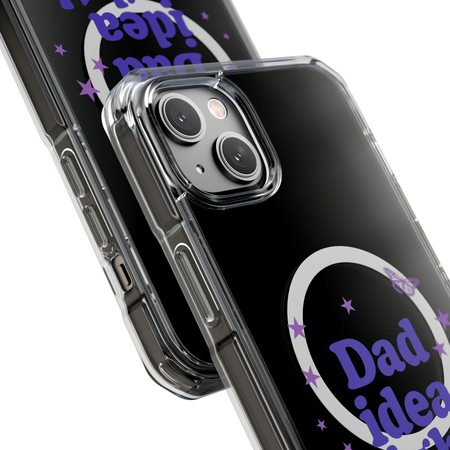 Dad Idea Right! Star & Butterfly Magnetic Clear Impact Case
