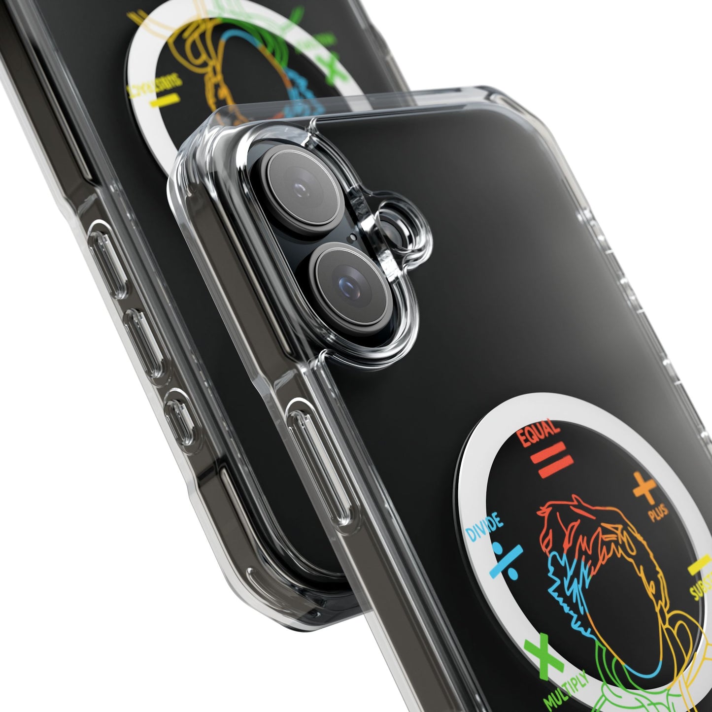 Minimalist Divide Symbol with Brush Magnetic Clear Impact Case