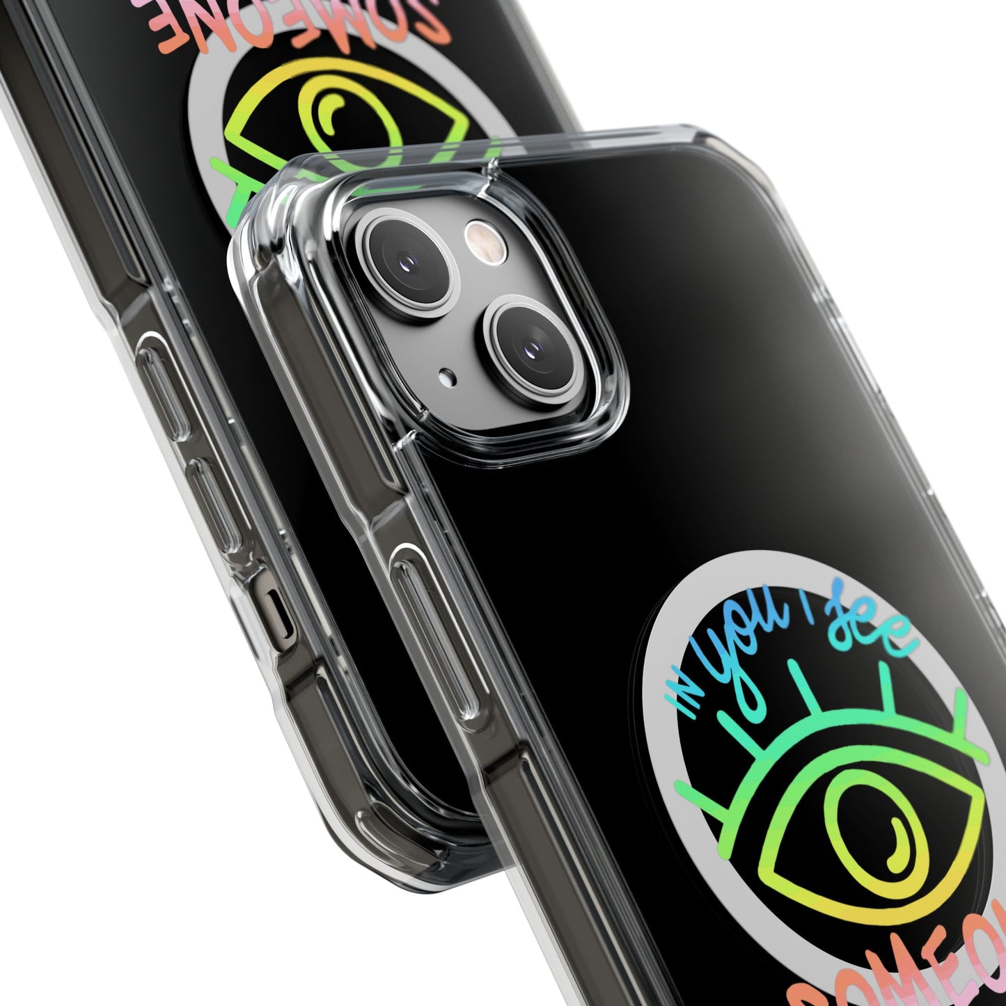 Vibrant Eye and Text Magnetic Clear Impact case